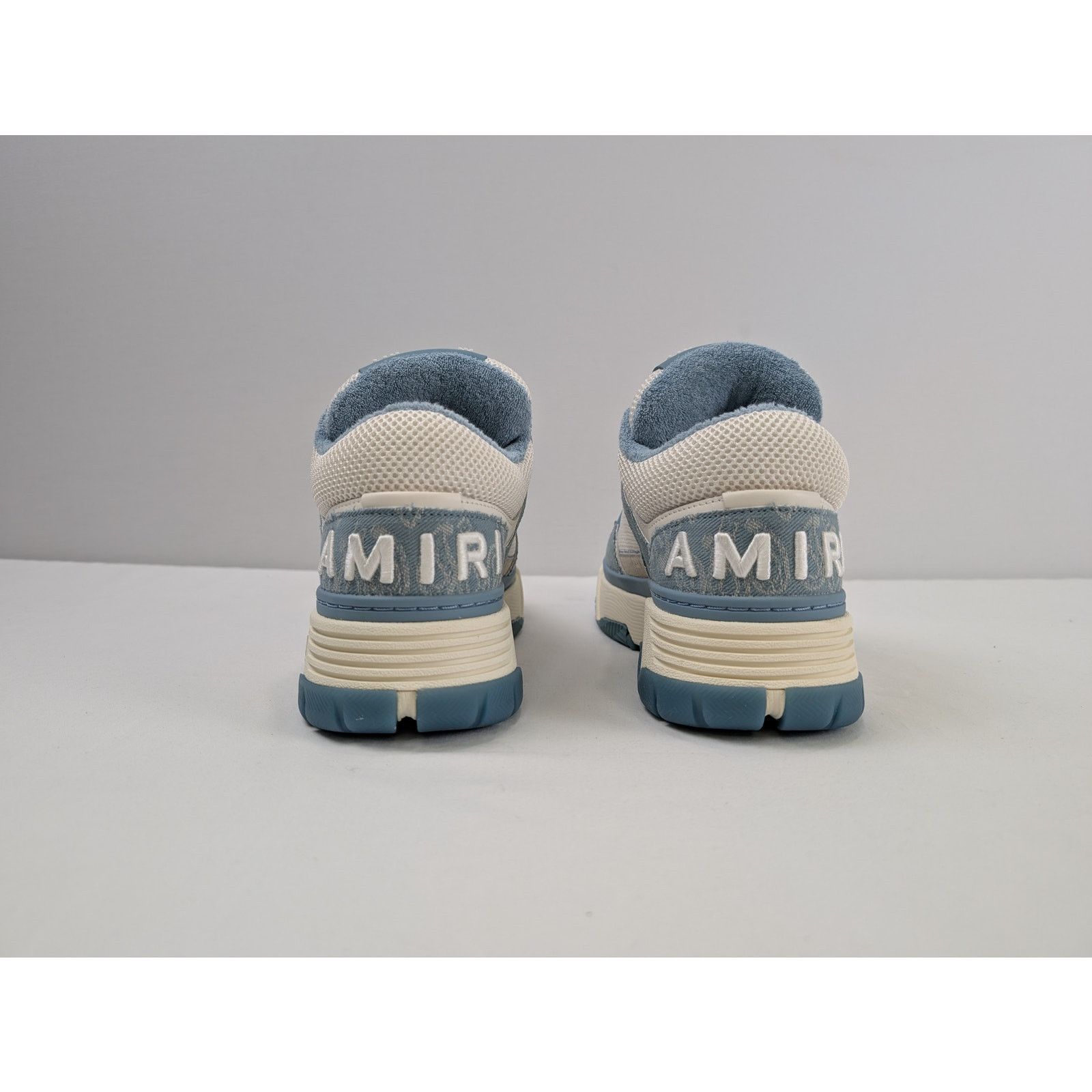 Amiri o1rshd1 Bandana Denim MA-1 Sneakers in Dusty Blue Size US 11 / EU 44 - 8 Thumbnail