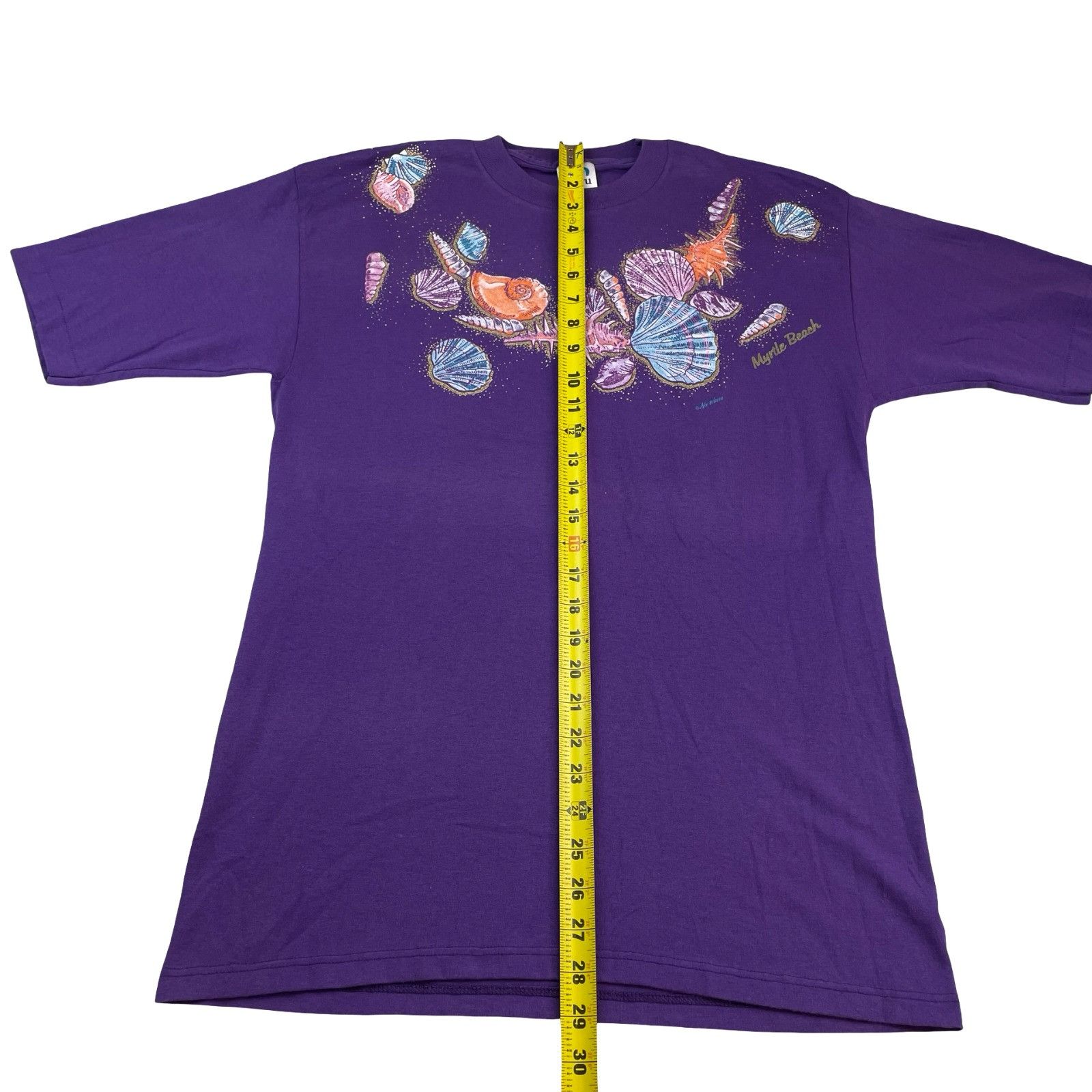 Other VTG Myrtyle Beach Single Stitch S/S Crewneck T-Shirt Purple Size US L / EU 52-54 / 3 - 6 Thumbnail
