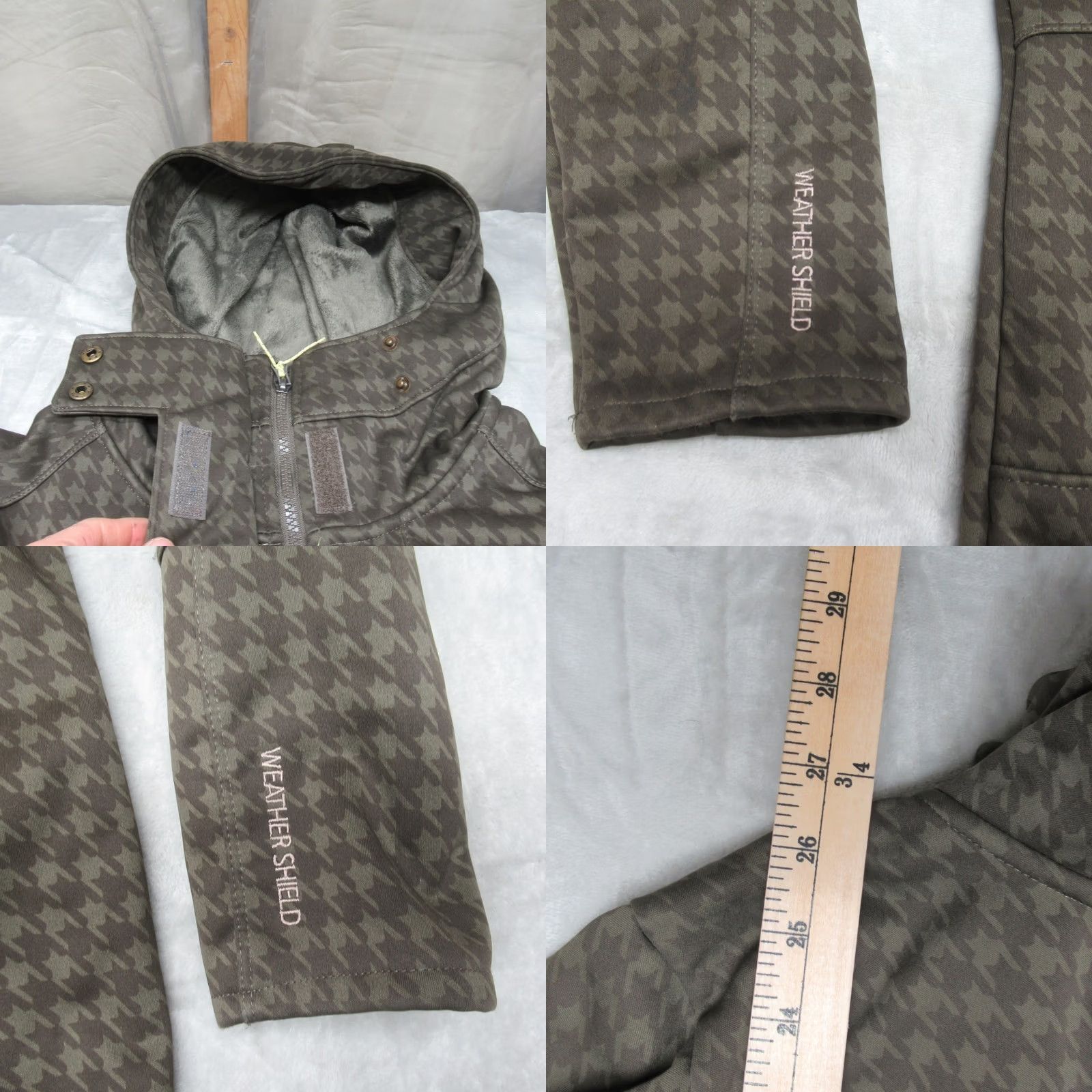 Avalanche Avalanche Jacket Womens Medium Brown Houndstooth Hood Softshell Rain Wind Snow Size M / US 6-8 / IT 42-44 - 8 Thumbnail