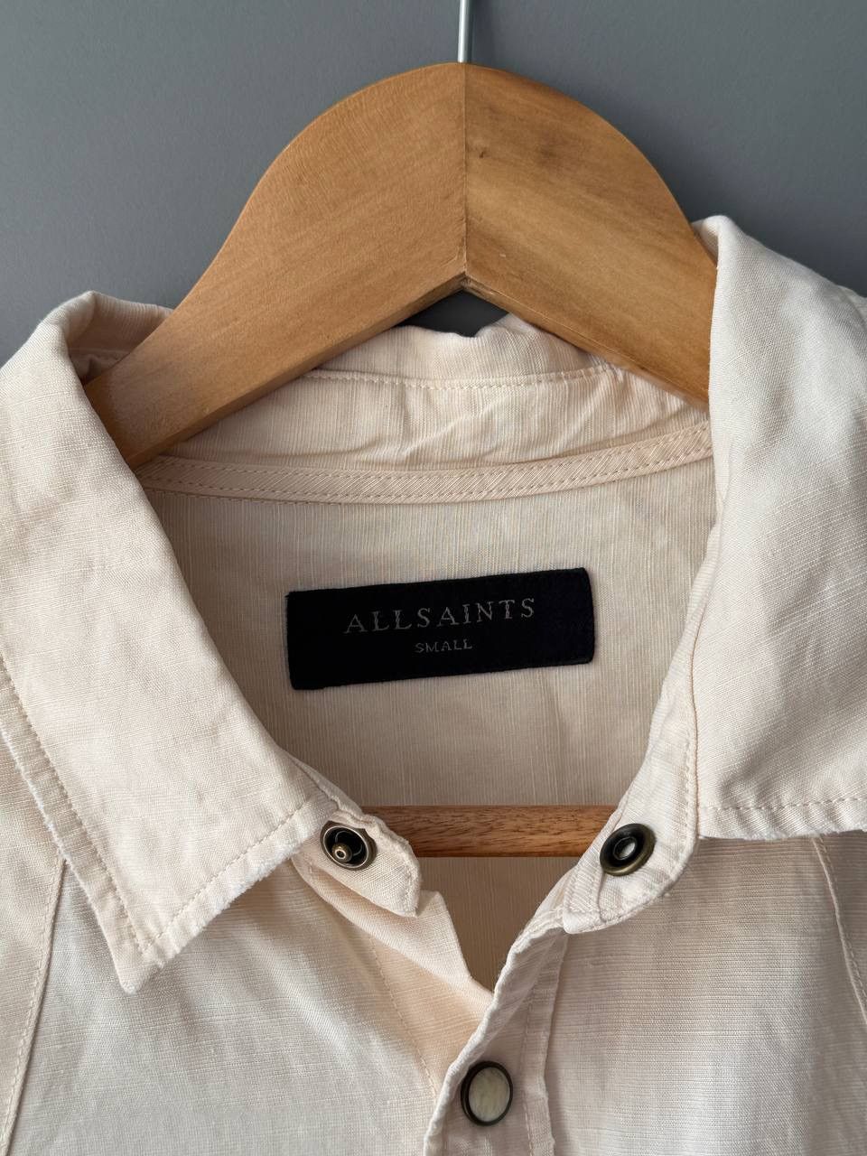 Allsaints All Saints Halleck Linen Solid Shirt Size Small Size US S / EU 44-46 / 1 - 3 Thumbnail