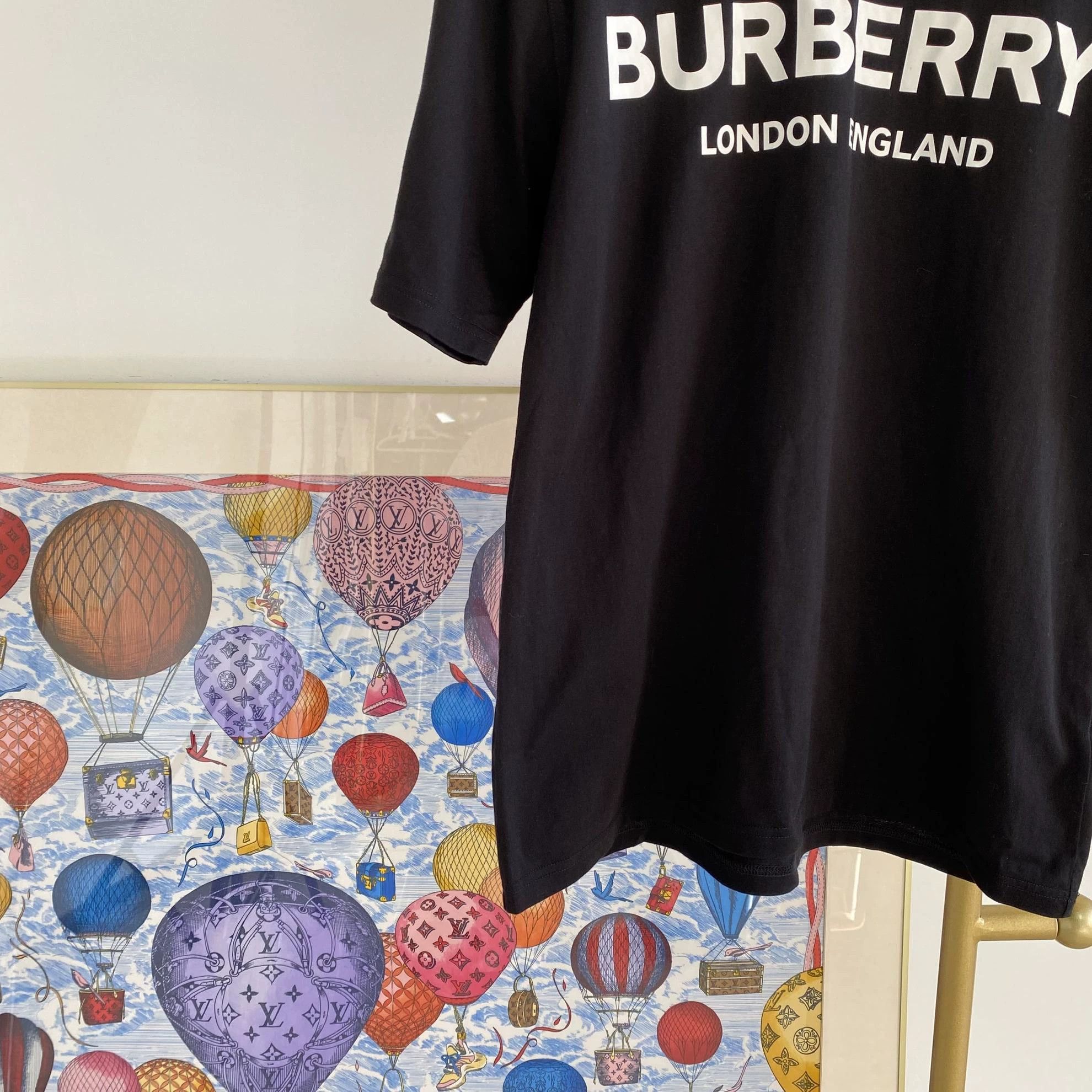 Burberry Burberry Letter Logo Black T-Shirt Size S Size US S / EU 44-46 / 1 - 5 Thumbnail