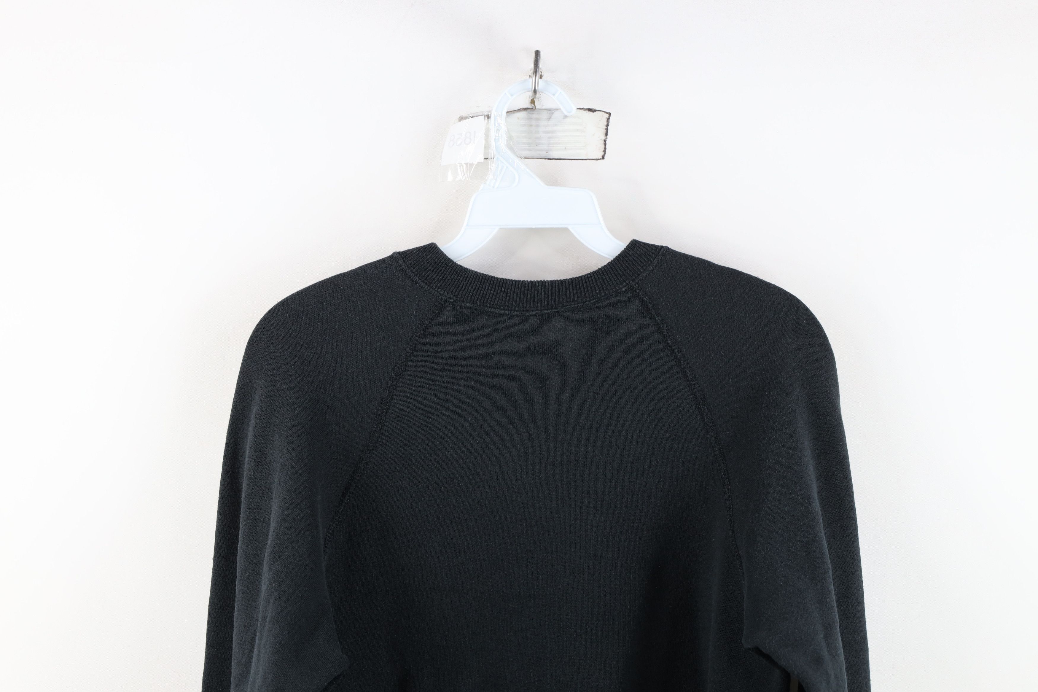 Vintage Vintage 90s Streetwear Raglan Crewneck Sweatshirt Black USA Size S / US 4 / IT 40 - 13 Thumbnail