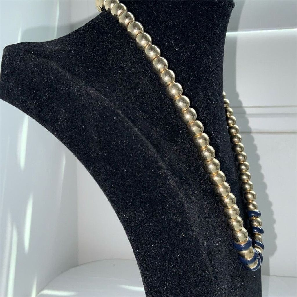 The Unbranded Brand Vintage Gold And Black Bead Necklace 17" Fashion Jewelry Size ONE SIZE - 5 Thumbnail
