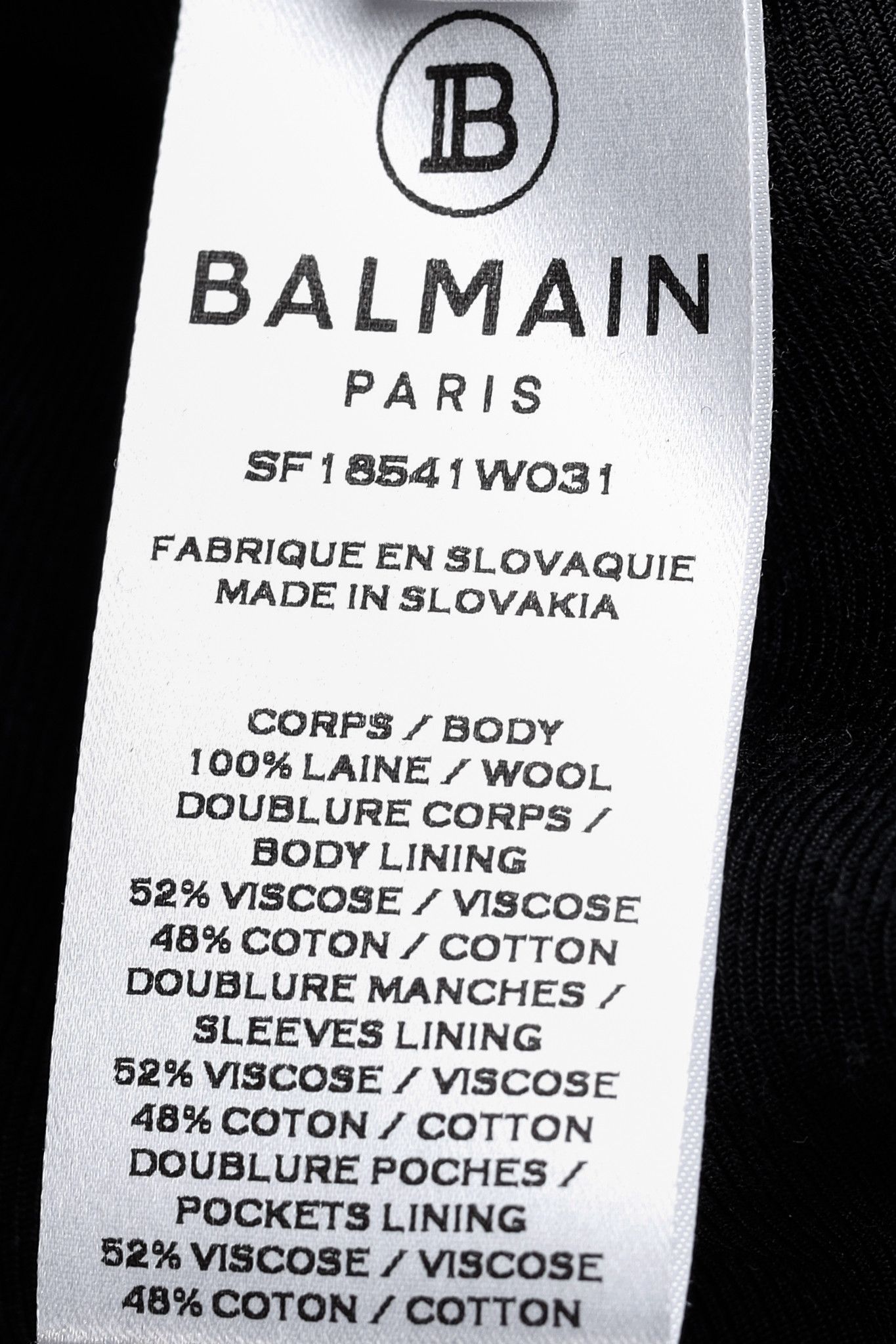 Balmain Balmain Golden Crest Button Black Wool Overcoat Size M / US 6-8 / IT 42-44 - 10 Thumbnail