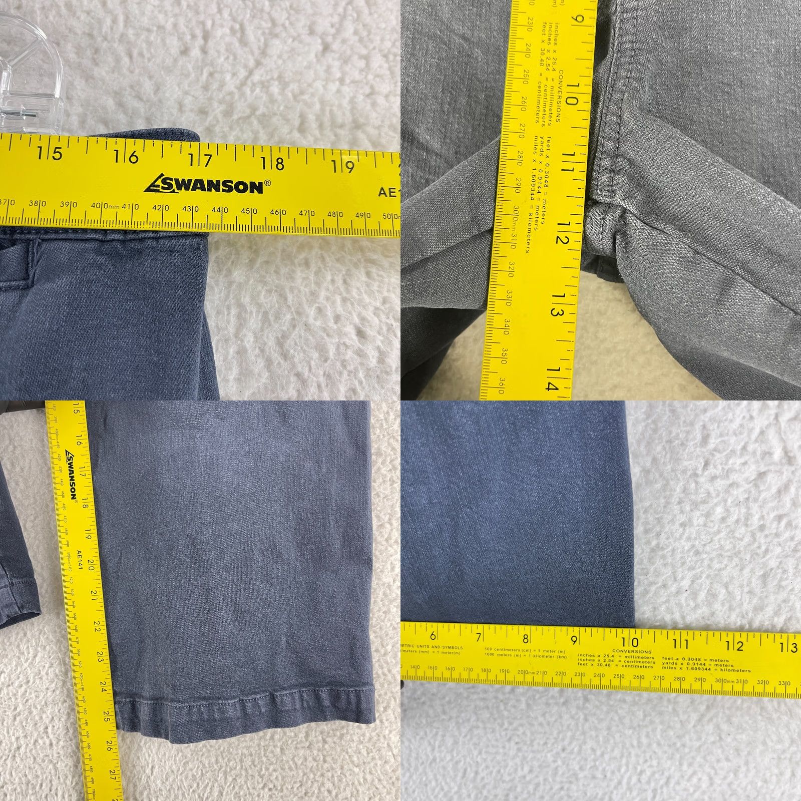 Madewell Madewell Emmett Pants Womens Size 32 Blue Wide-Leg Crop High-Rise Casual Pocket Pants Size 24" / US 00 / IT 34 - 8 Thumbnail