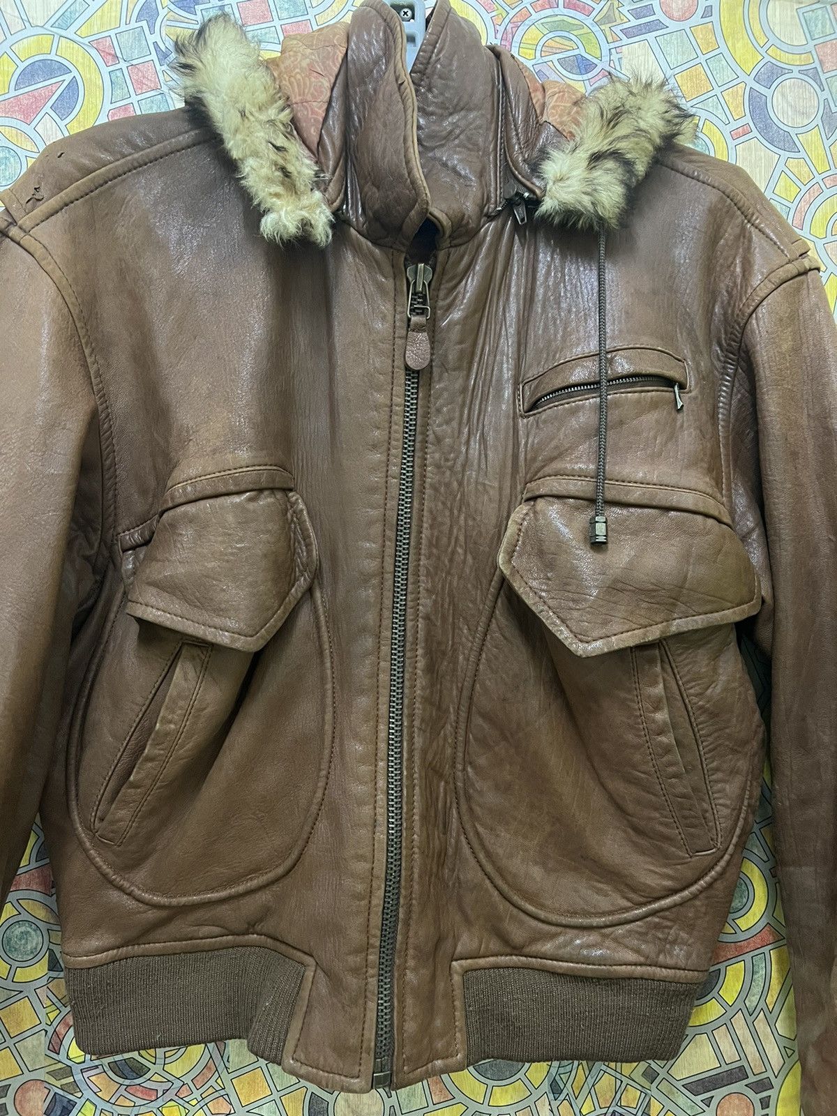 Japanese Brand Leather Jacket Scoop Boys Size US XL / EU 56 / 4 - 19 Thumbnail