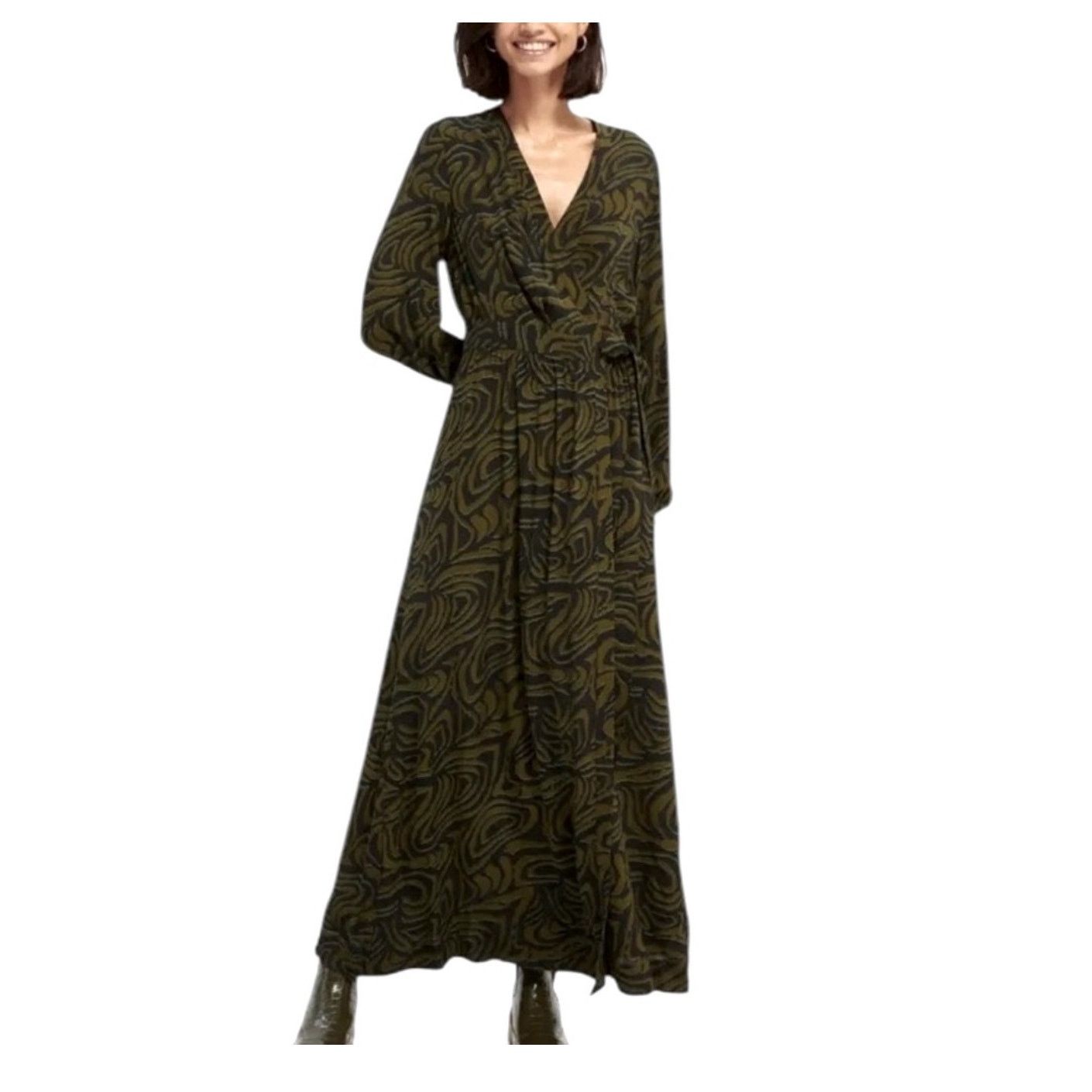 Scotch & Soda Scotch & Soda NWT Wrap Maxi Dress Olive Abstract Print M Size M / US 6-8 / IT 42-44 - 2 Thumbnail