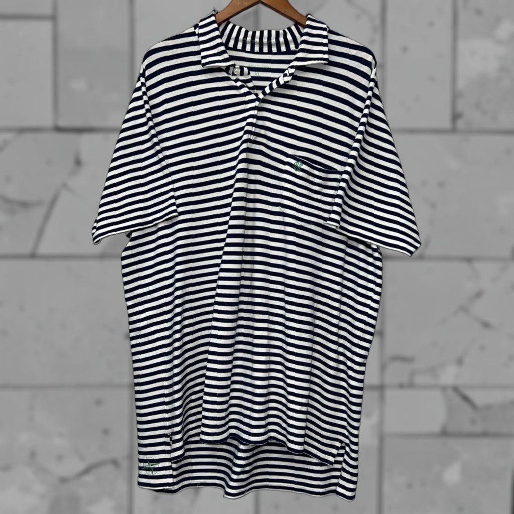 Vintage B Draddy Shirt Mens XL White Striped Polo Size US XL / EU 56 / 4 - 1 Thumbnail