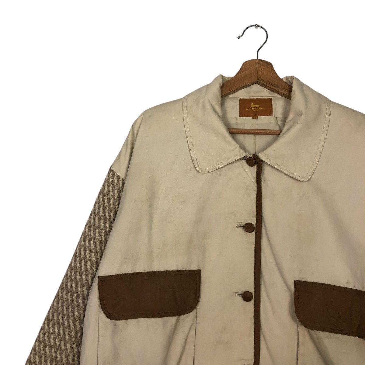 Japanese Brand 🔥VINTAGE BUTTON CHORE JACKET LANCEL PATCHWORK DESIGN Size US M / EU 48-50 / 2 - 9 Thumbnail
