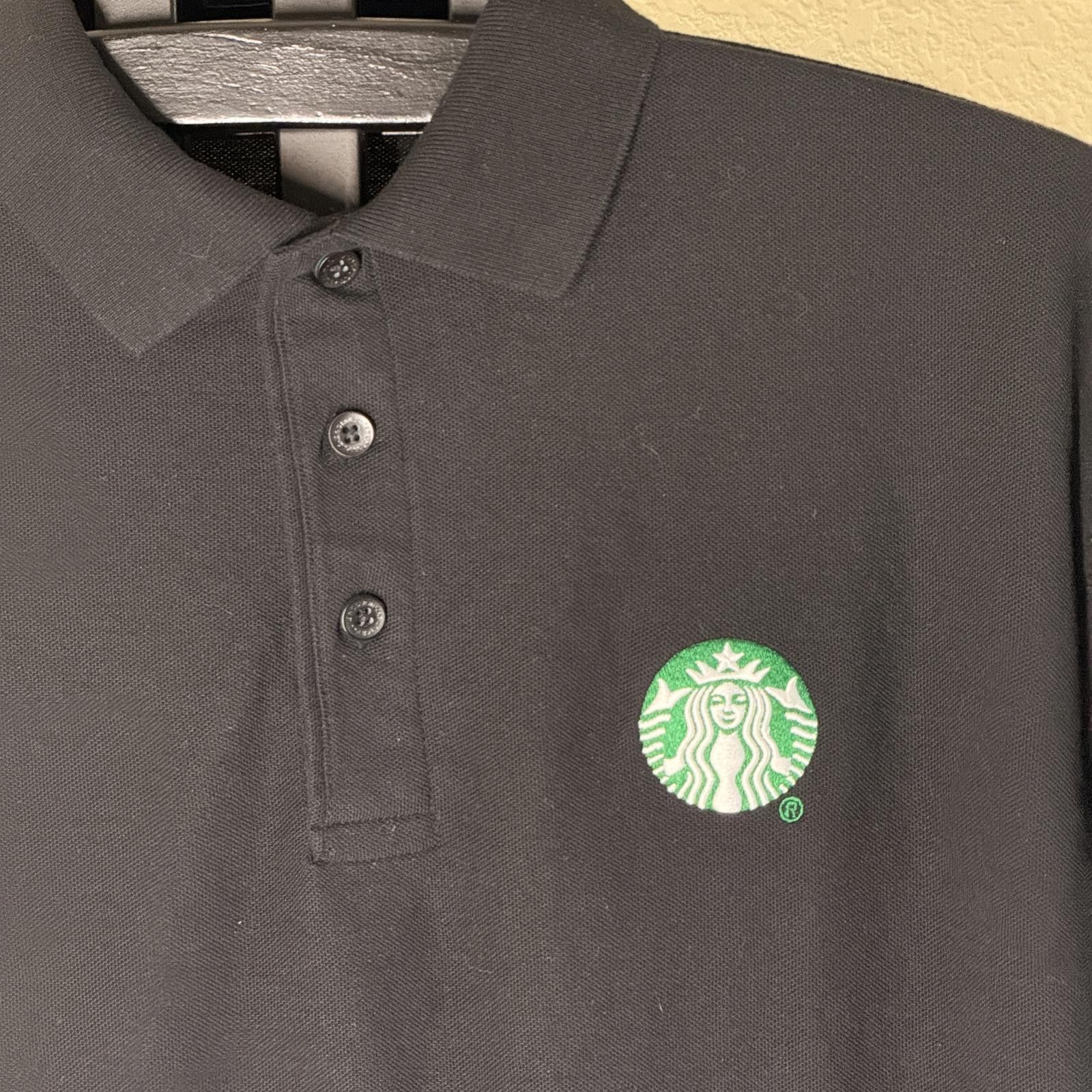 Other Official Starbucks Coffee Employee Polo Shirt Black Men L Size US L / EU 52-54 / 3 - 1 Thumbnail