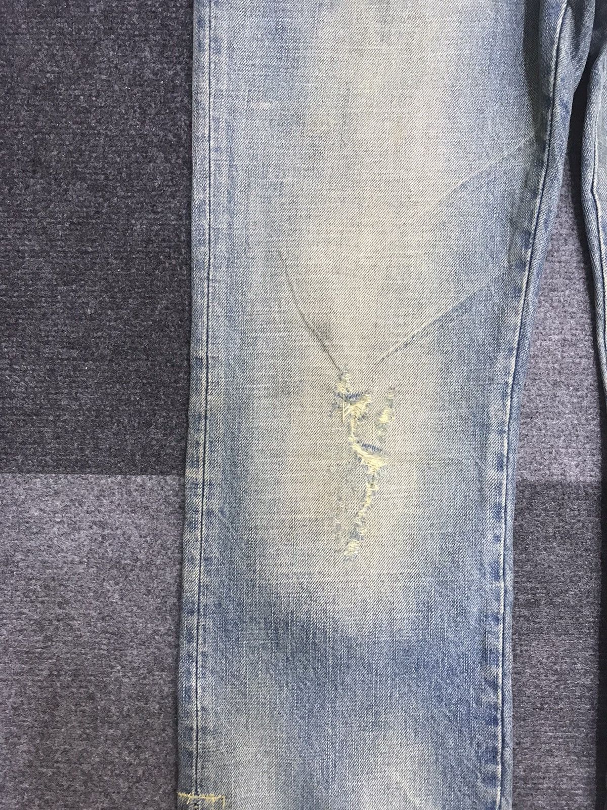 Japanese Brand 💥FLARE💥ARCHIVAL RICO STONE WASH DISTRESSED DENIM F132 Size US 32 / EU 48 - 6 Thumbnail