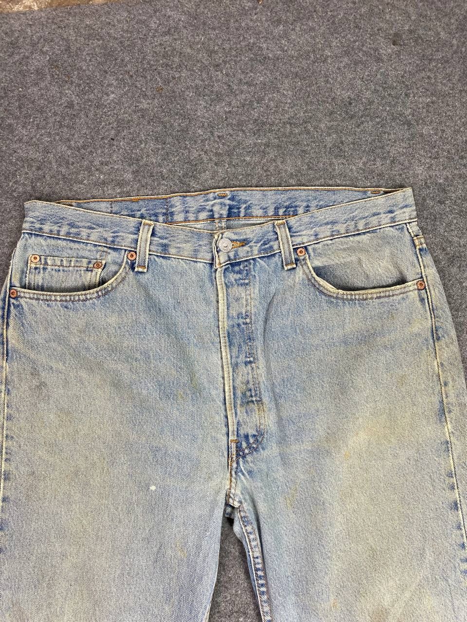Levi's vintage levis 501 slightly distressed denim nice design Size US 36 / EU 52 - 10 Thumbnail