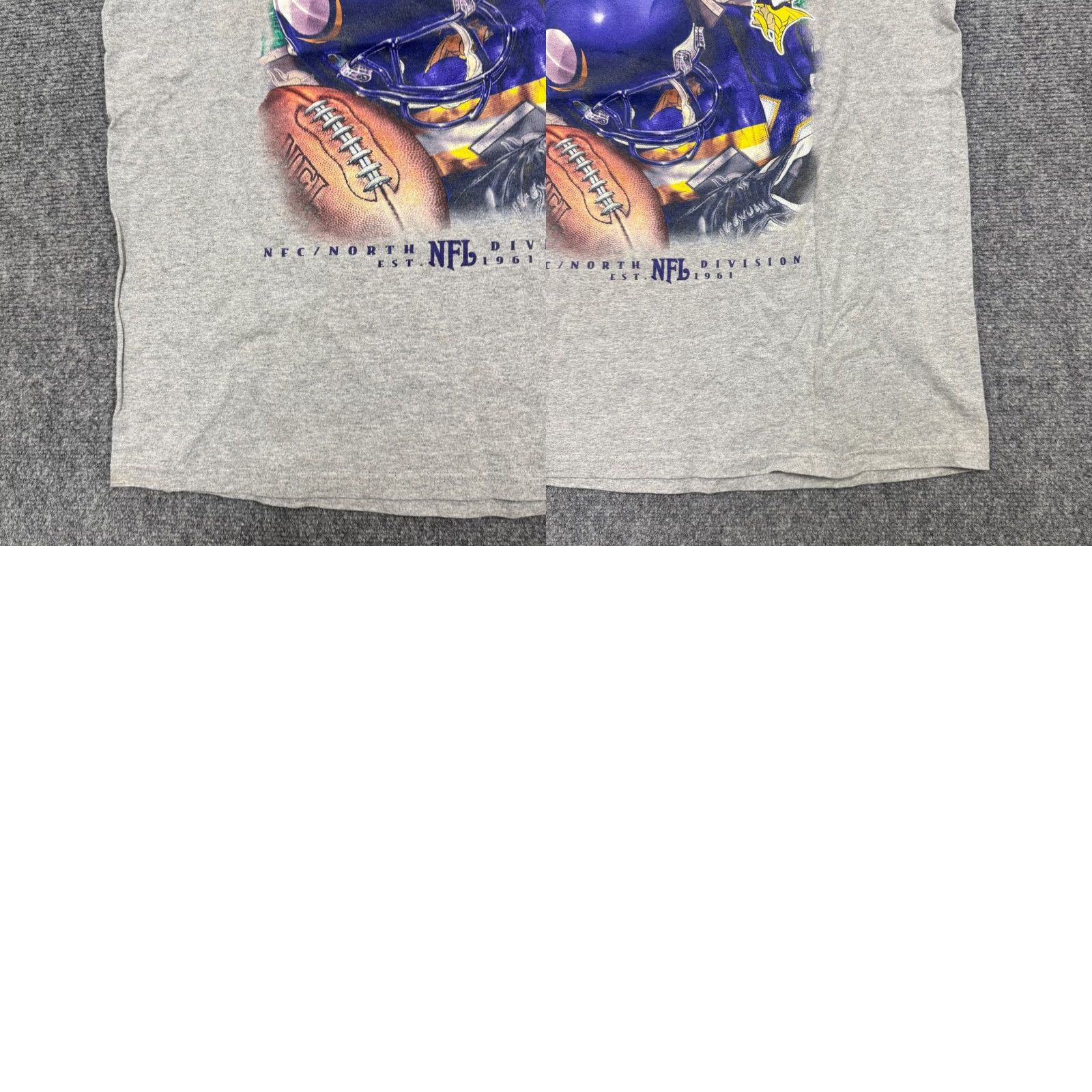 Equipment VTG Minnesota Vikings T-Shirt NFL Equipment Mens Medium 100% Cotton Graphic Gray Size US M / EU 48-50 / 2 - 8 Thumbnail