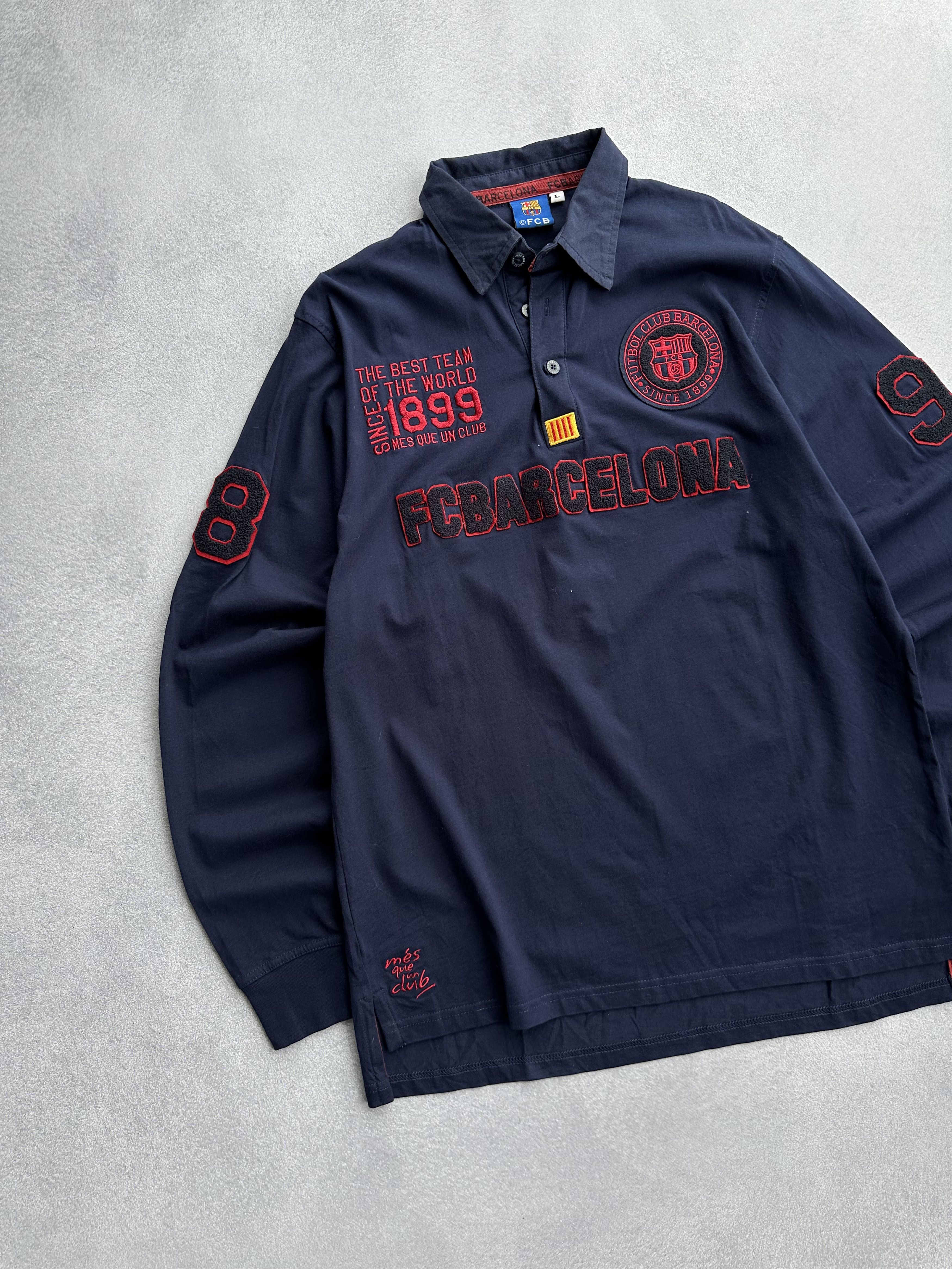 Polo Ralph Lauren × Vintage Vintage Polo RL Style Barcelona Rugby Shirt Size US L / EU 52-54 / 3 - 2 Thumbnail