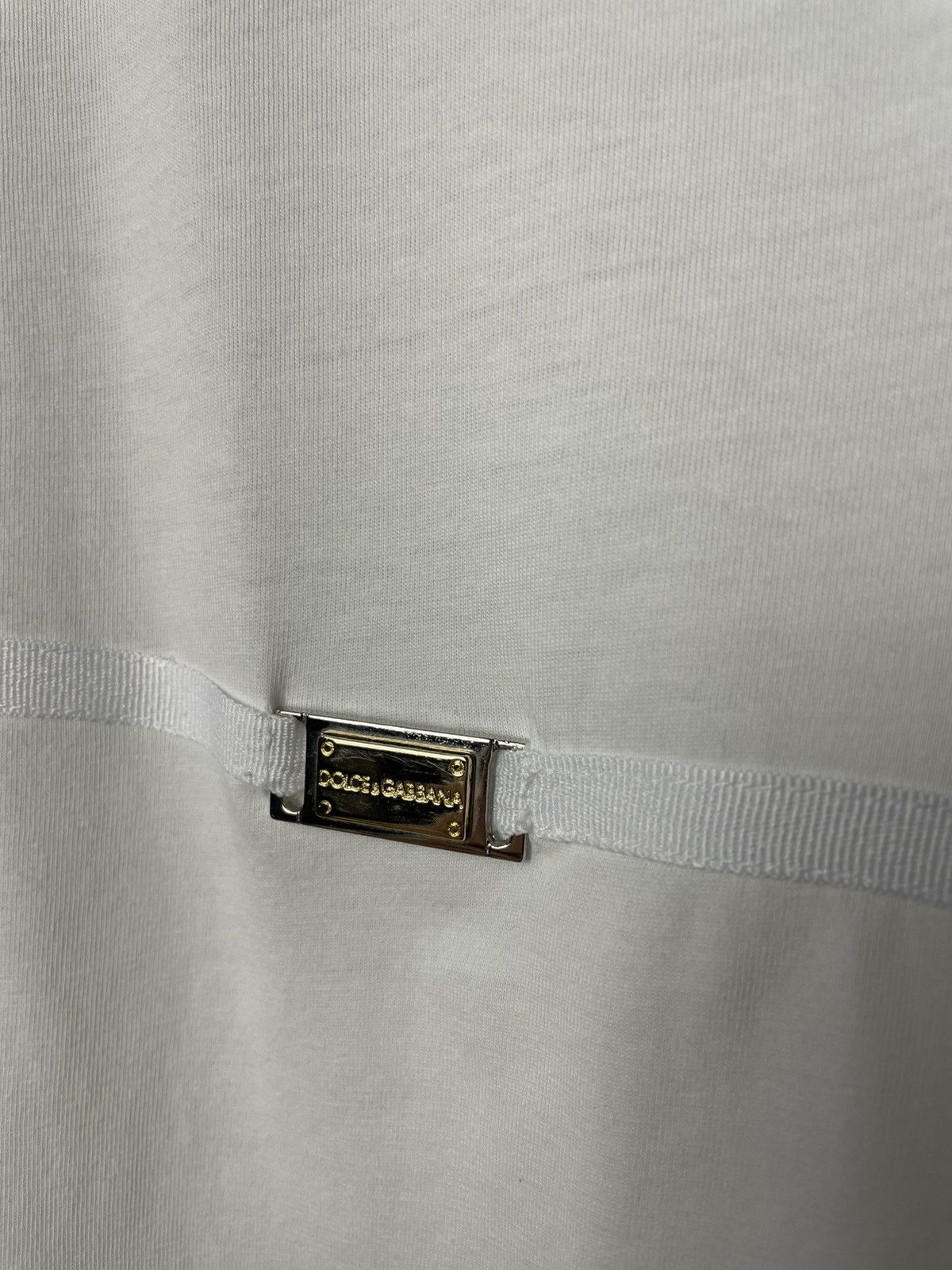 Dolce & Gabbana Dolce & Gabbana Gold Logo White Polo Shirt Size 48 Size US M / EU 48-50 / 2 - 4 Thumbnail