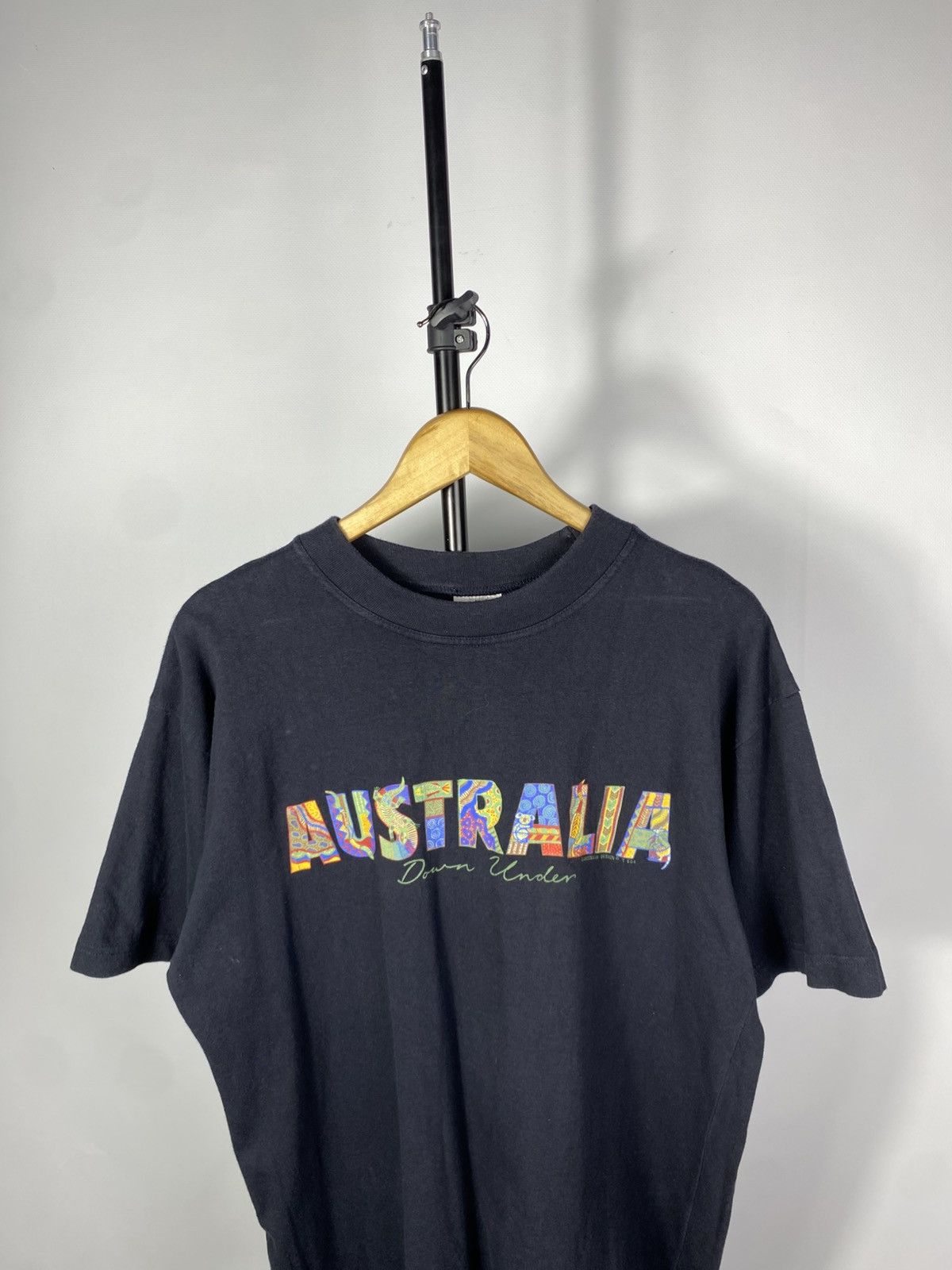 Man Made In Australia × Vintage Vintage Aboriginal Art T Shirt Beige Creation Of Dreamtime Size US L / EU 52-54 / 3 - 4 Thumbnail