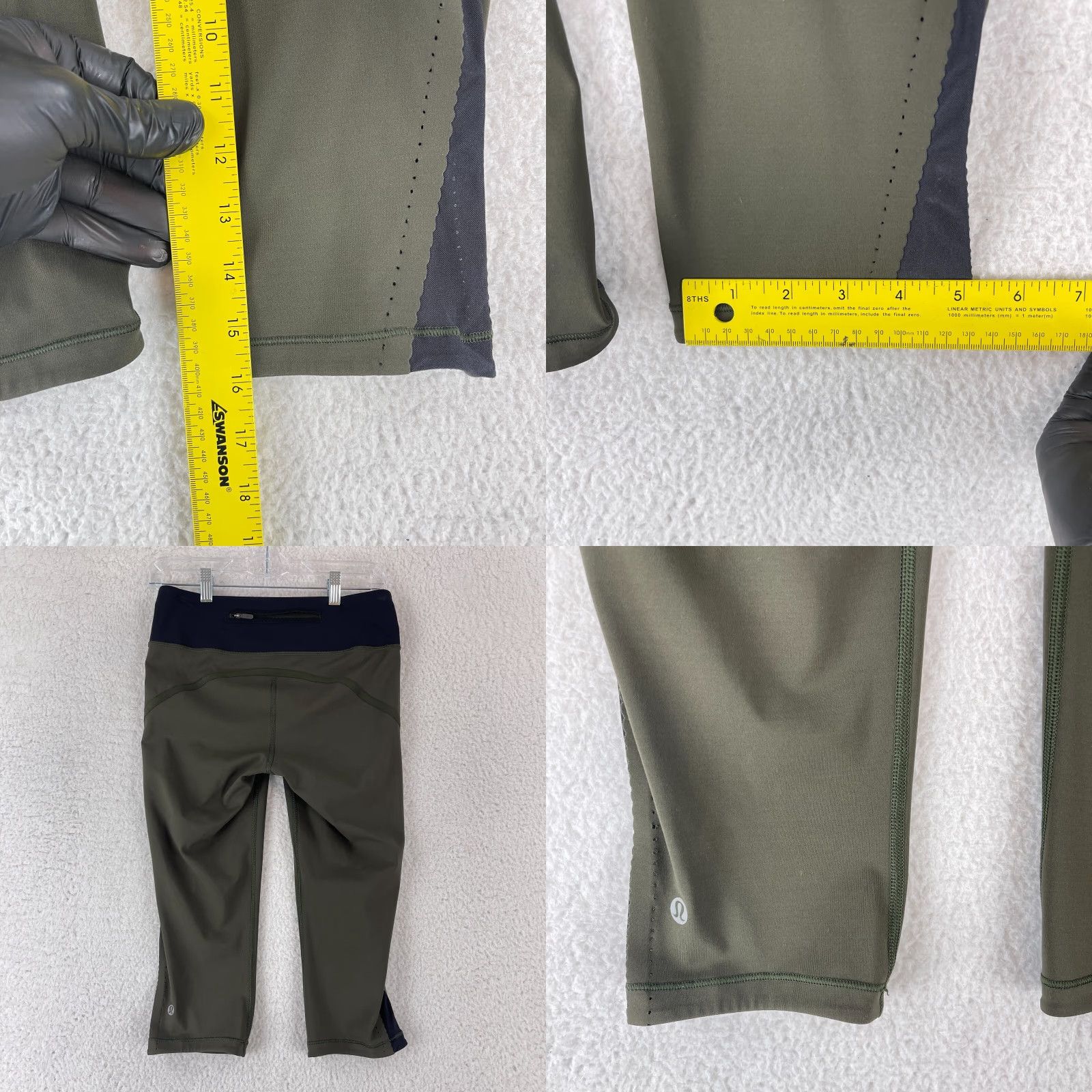 Lululemon Lululemon Smooth Stride Crop Legging Pants Womens Size 6 Green Pull On Yoga Size 28" / US 6 / IT 42 - 8 Thumbnail