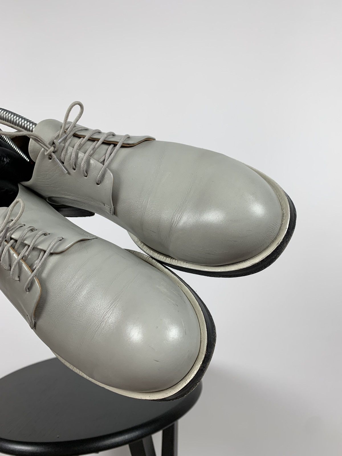 Jil Sander Jil Sander Grey Leather Derby Shoes Size US 9 / IT 39 - 19 Thumbnail