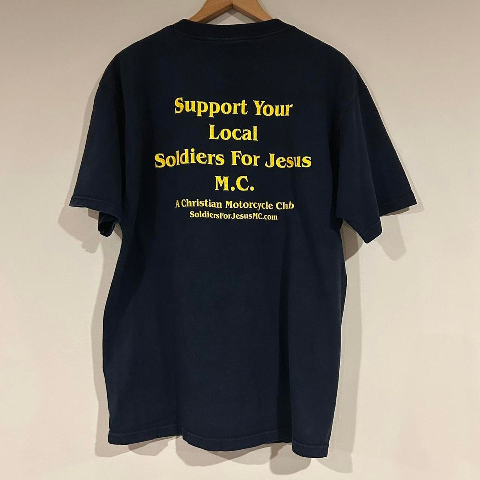 Fruit Of The Loom I Pray In Jesus Name Biker Shirt Size US L / EU 52-54 / 3 - 2 Thumbnail
