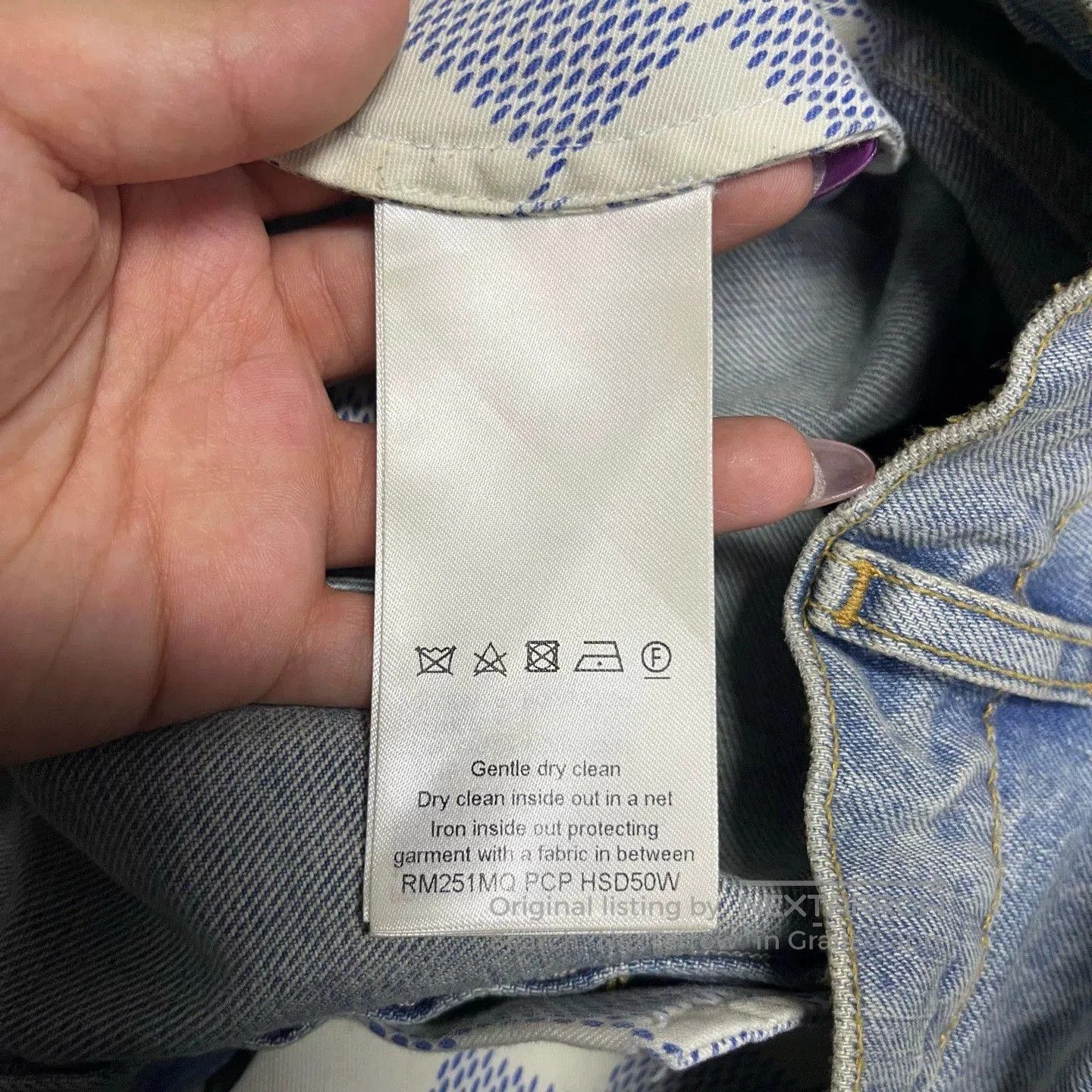 Louis Vuitton louis vuitton blue denim embroidered pants size 33. Size US 33 - 7 Thumbnail