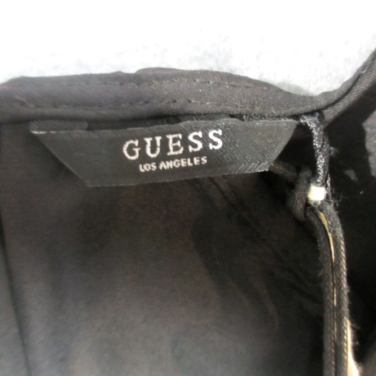 Guess GUESS Dress Womens XS Black Fit & Flare Tie Waist Draped Front Long Sleeve Size XS / US 0-2 / IT 36-38 - 5 Thumbnail