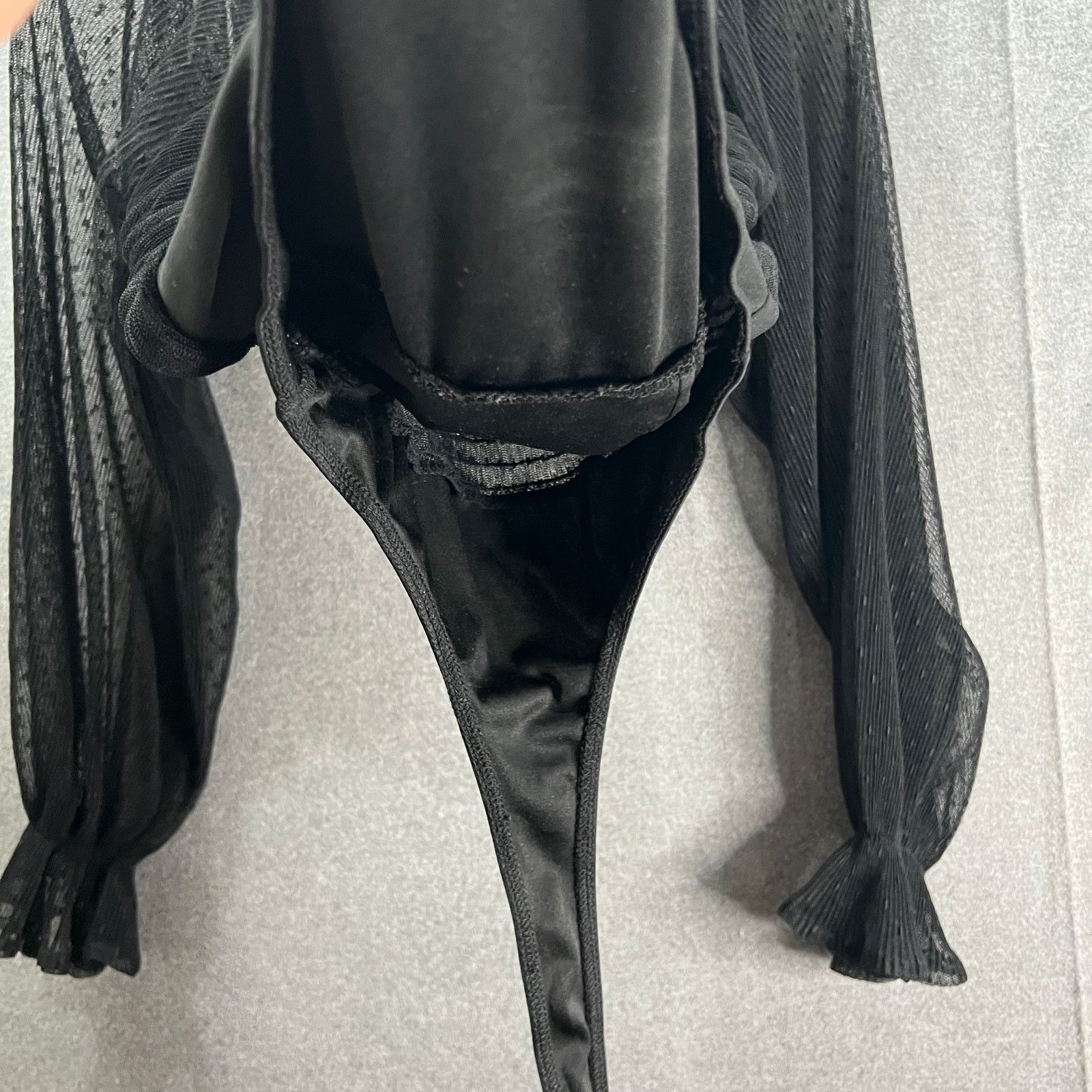 Other Blashe Black Sheer Mesh Bodysuit Top Women Small Black Size S / US 4 / IT 40 - 7 Thumbnail