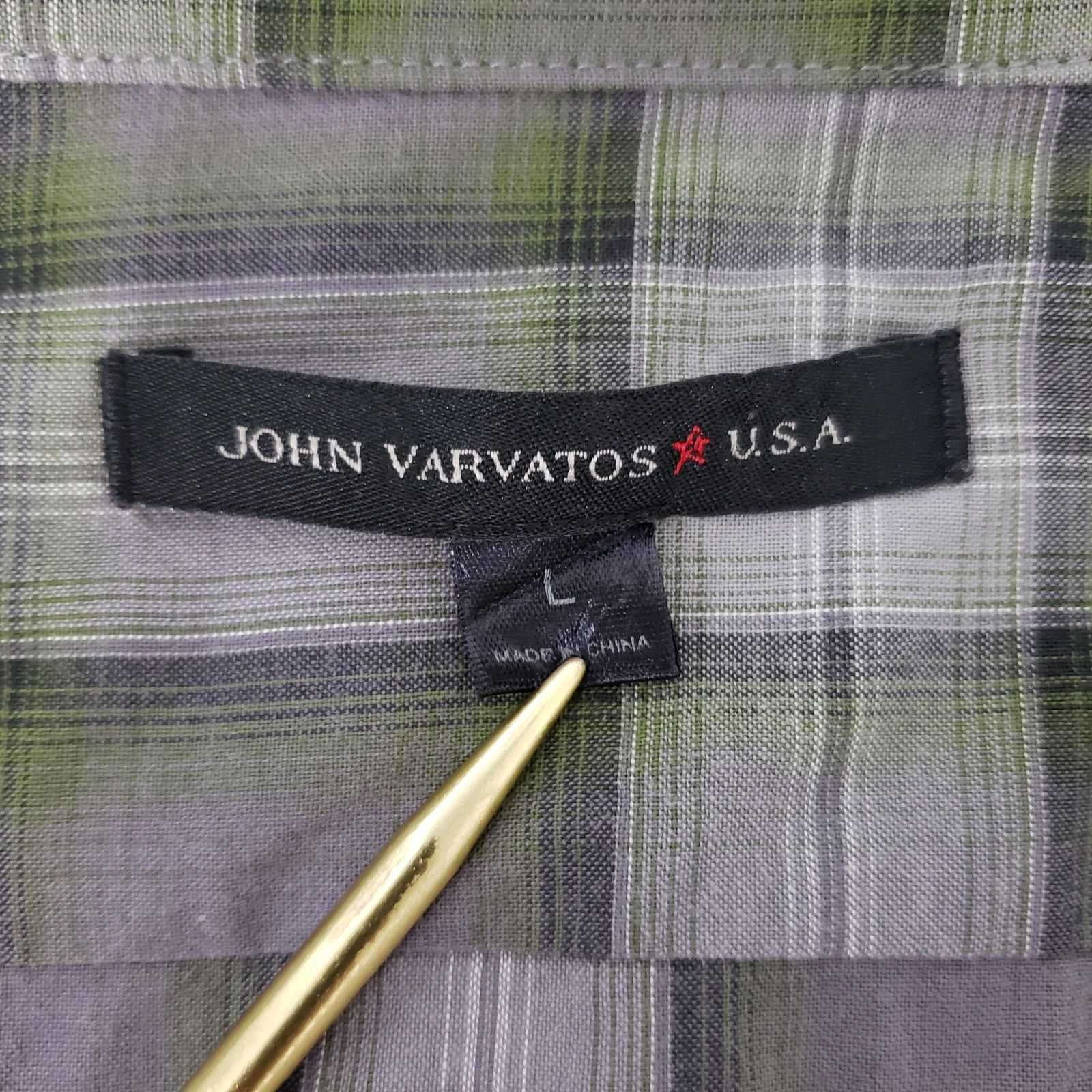 John Varvatos John Varvatos Star USA Plaid Shirt L Long Sleeve Button up Size US L / EU 52-54 / 3 - 11 Thumbnail