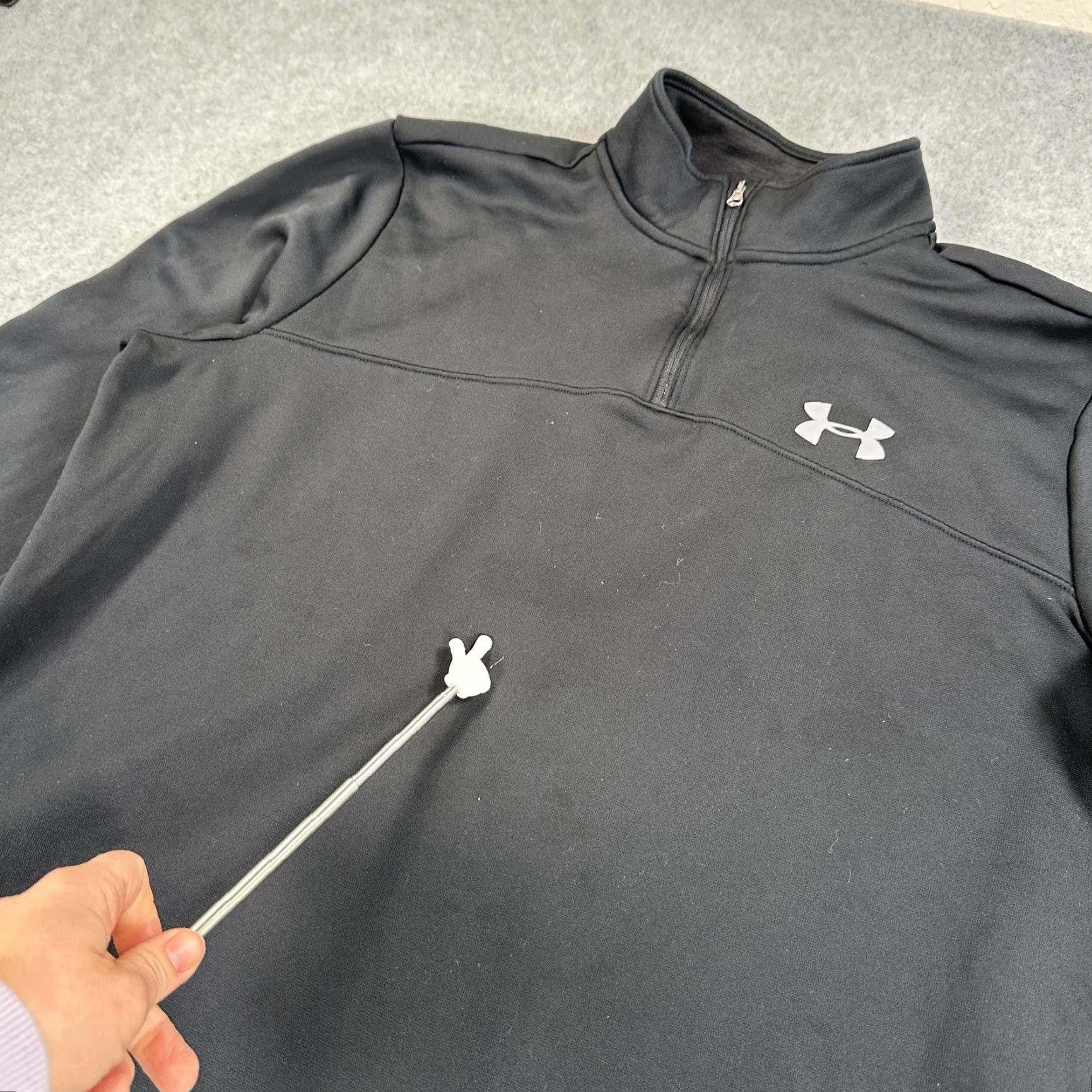 Under Armour Under Armour Pullover Mens Large Black Thermal Fleece Lined 1/4 Zip Sweatshirt Size US L / EU 52-54 / 3 - 7 Thumbnail
