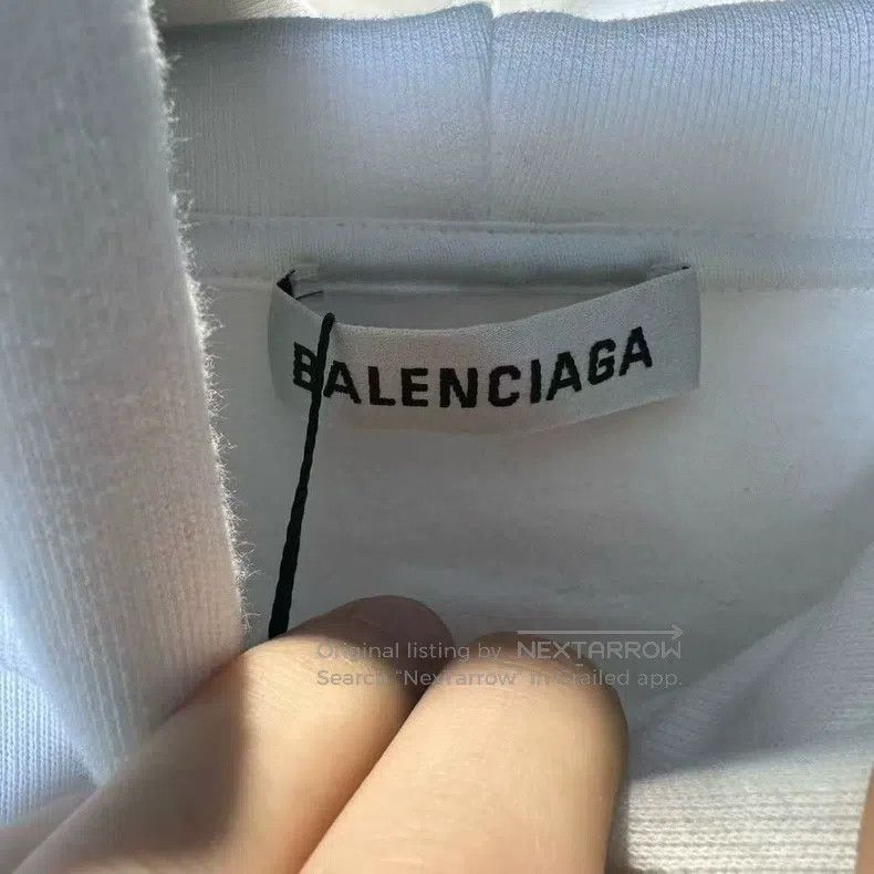 Balenciaga Balenciaga Eiffel Tower Small Logo White Hoodie Size US S / EU 44-46 / 1 - 6 Thumbnail