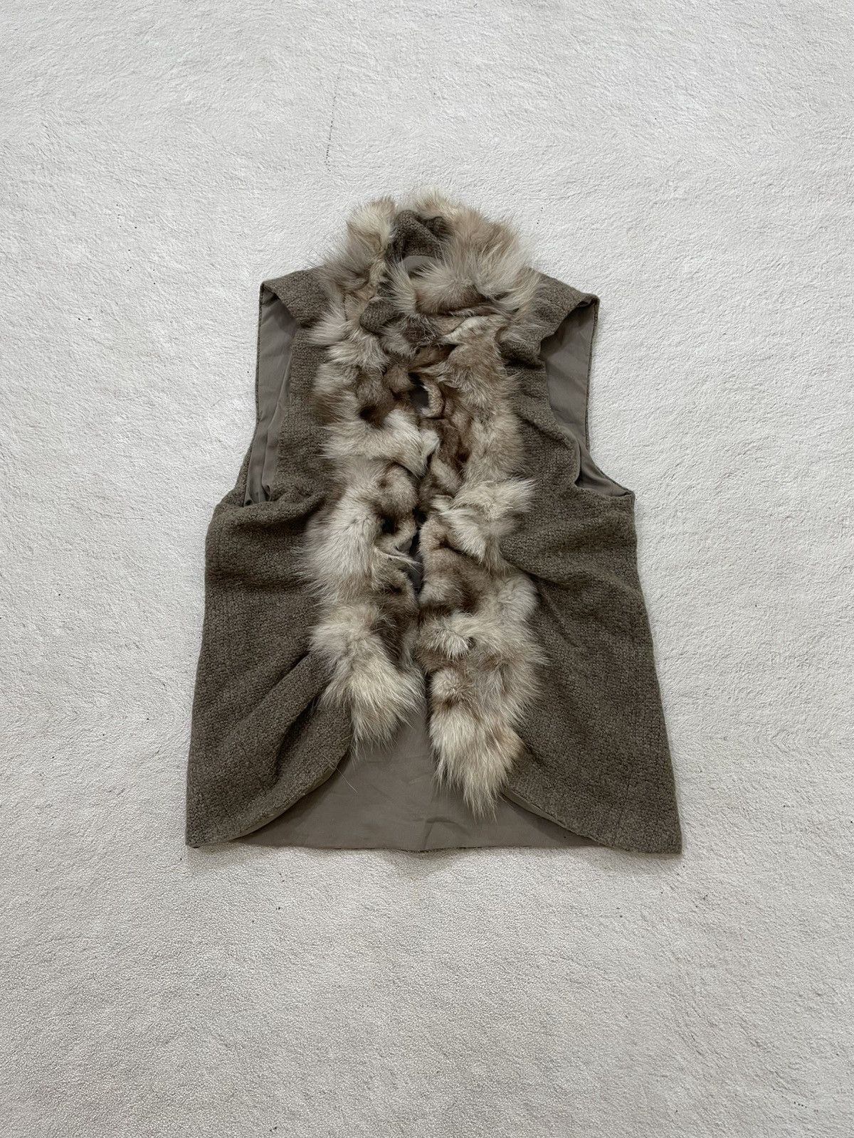 Japanese Brand 2000s Fur Trim Vest Shearling Style Layering Piece Y2K LGB Size US XS / EU 42 / 0 - 1 Thumbnail