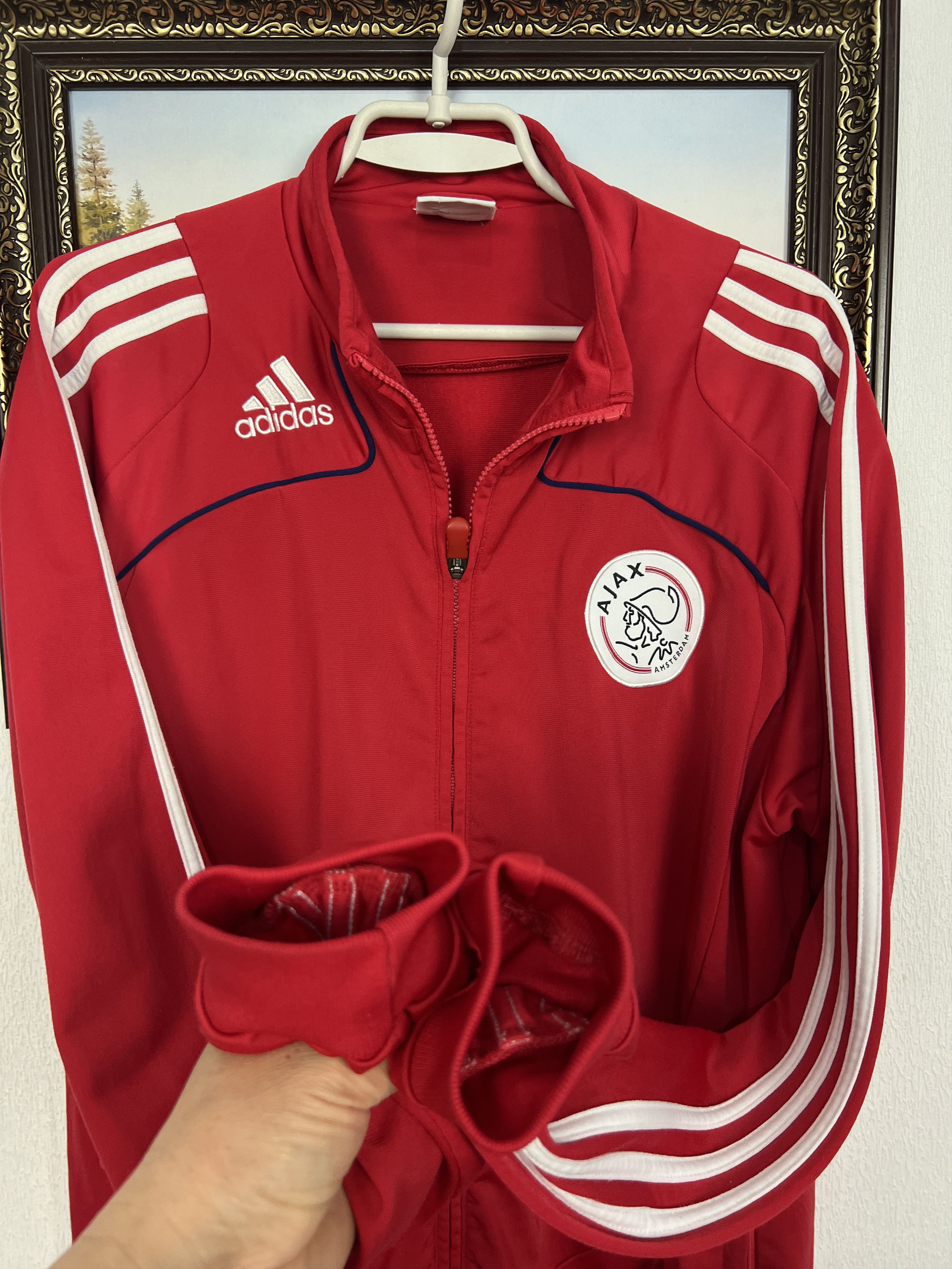 Adidas Vintage Ajax Amsterdam Football Jacket Soccer Track Top Zip Size US M / EU 48-50 / 2 - 6 Thumbnail
