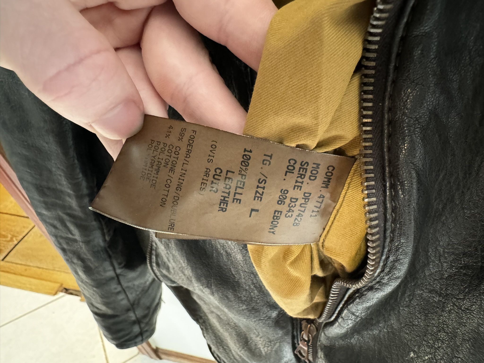 Drome DROME BROWN/SLATE Lambskin Racer Jacket sz. L (fits Medium) Size US M / EU 48-50 / 2 - 7 Thumbnail