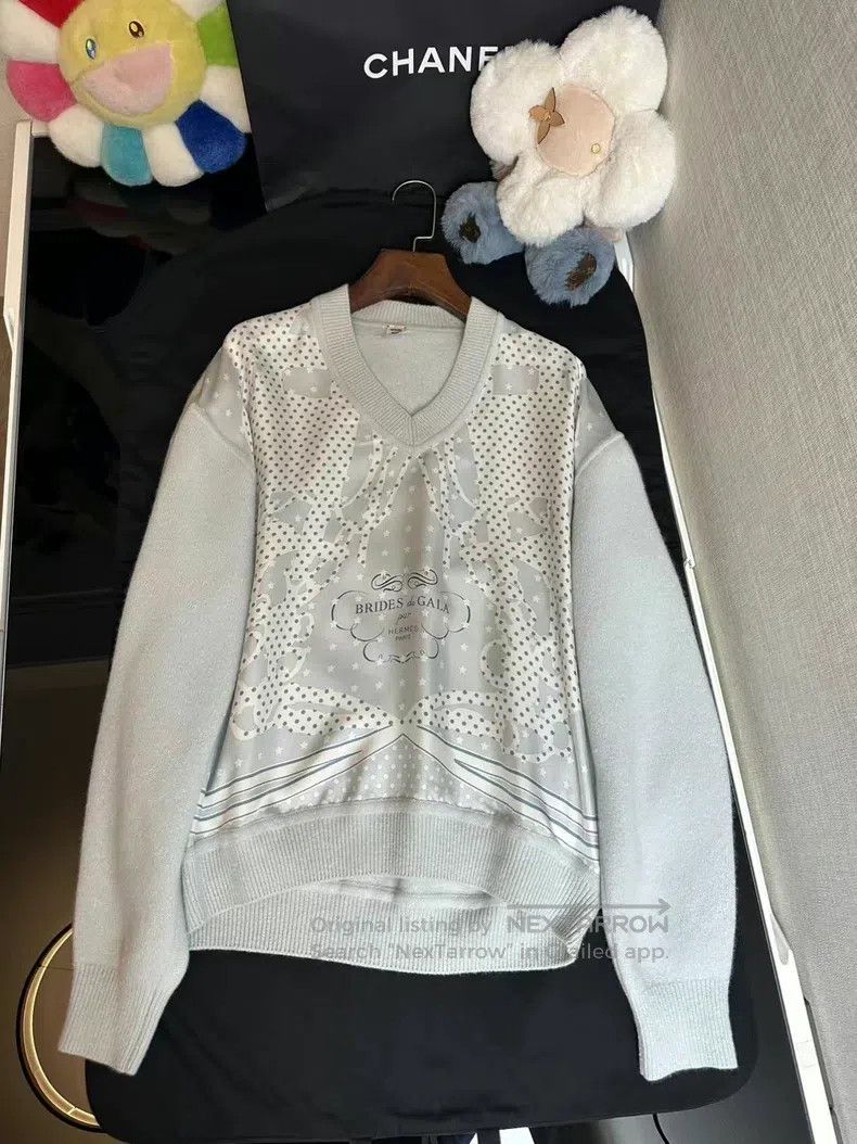 Hermes Hermes Wool and Mulberry Silk Blended Top, Wool and Mulber Size XS / US 0-2 / IT 36-38 - 1 Thumbnail