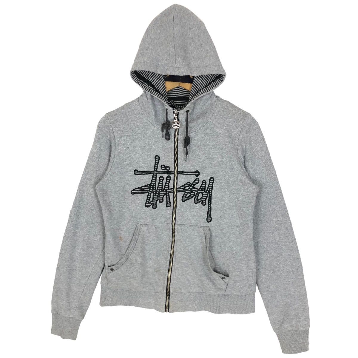 Vintage Stussy Hooded Sweater Zip Up Hoodie Sweatshirt