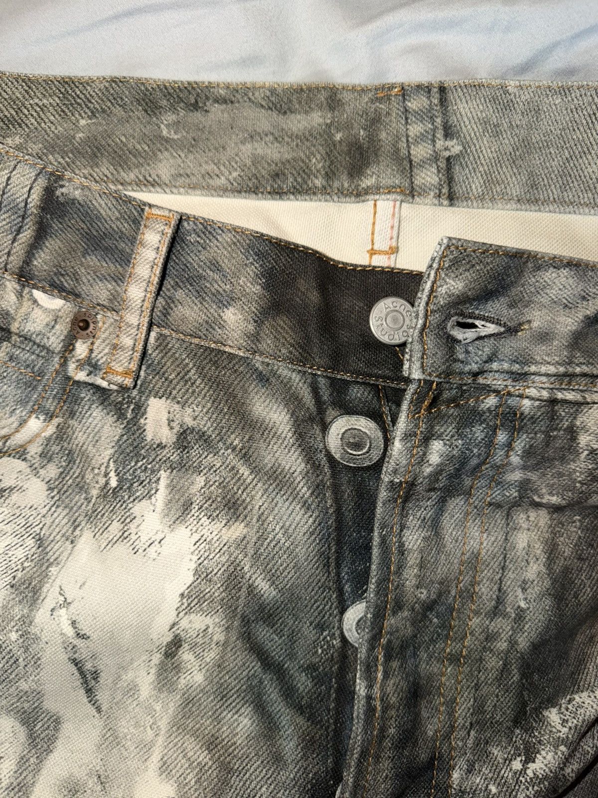 Acne Studios Acne Studios 1981 Cold Grey Trompe L'Oeil Jeans Size US 34 / EU 50 - 5 Thumbnail