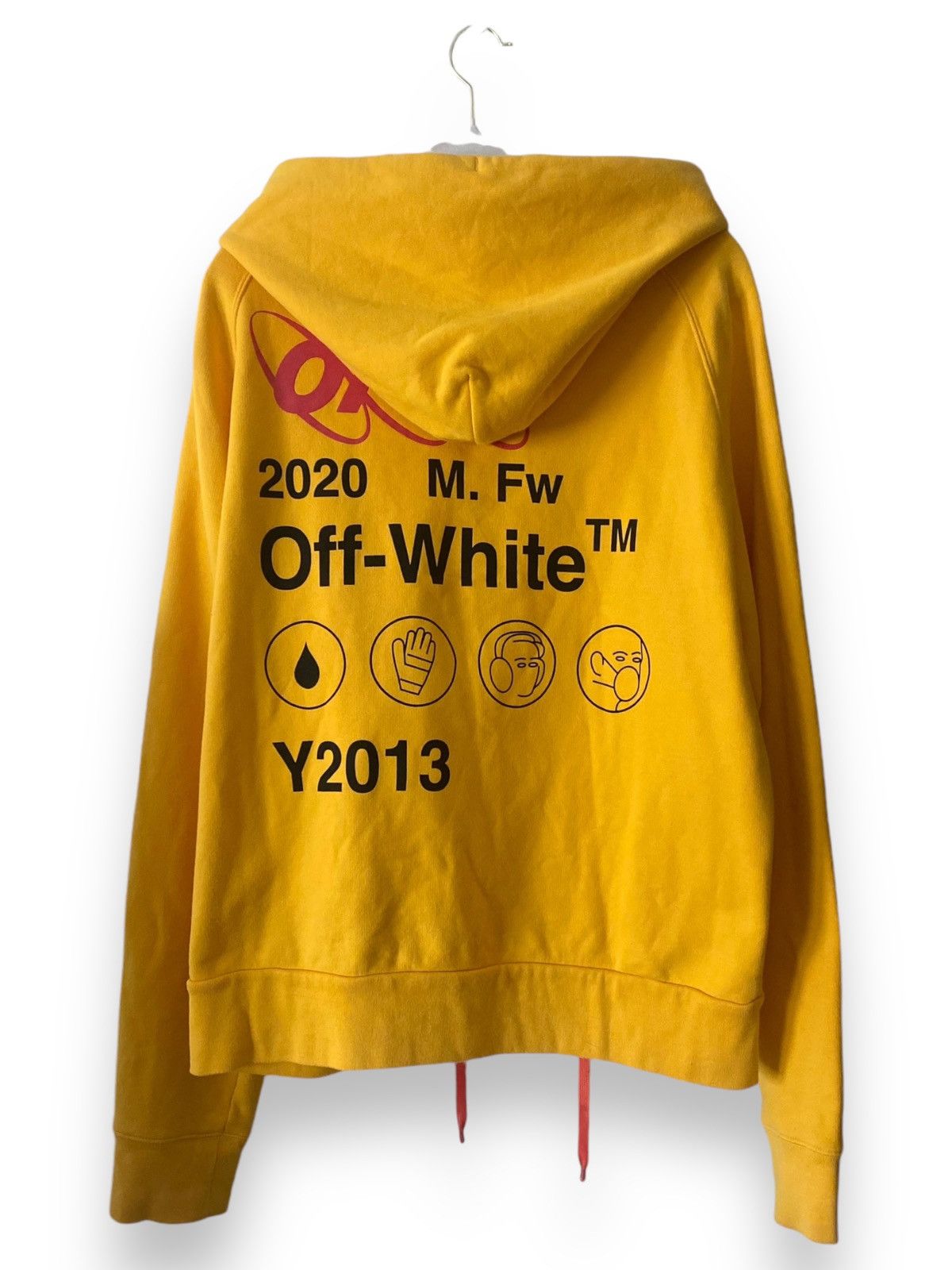 Off White Virgil Abloh Industrial Y013 Double Zip Hoodie Yellow OMBE007F19 Grailed