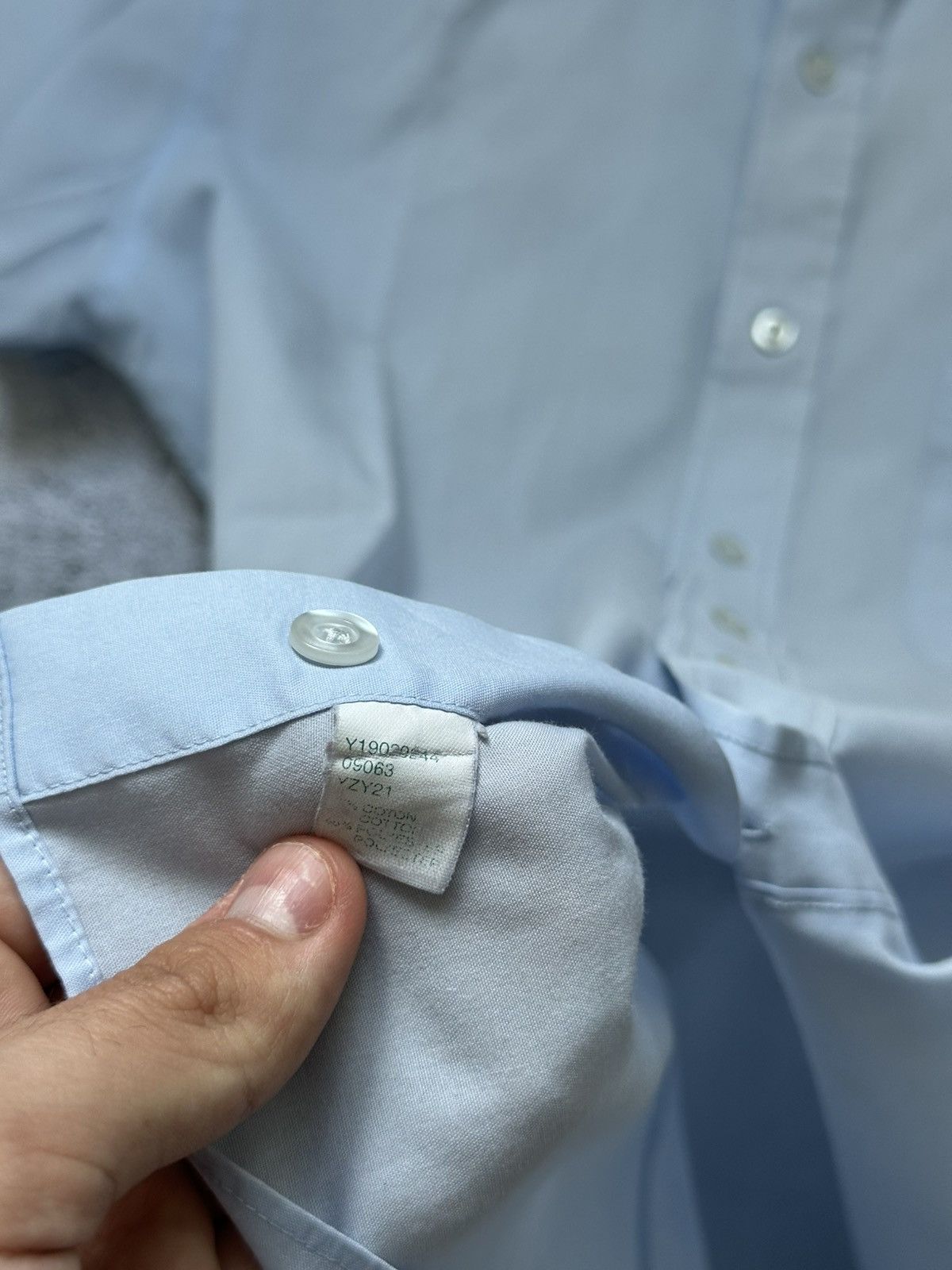 Yves Saint Laurent Vintage Yves Saint Laurent Shirts Sky Blue Logo Size US M / EU 48-50 / 2 - 11 Thumbnail