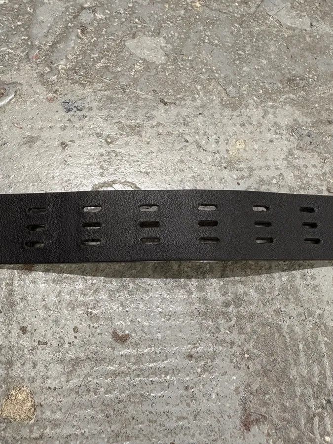Saint Laurent Paris × Vintage Saint Laurent Crocodile Effect Brown Leather Belt Size ONE SIZE - 8 Thumbnail