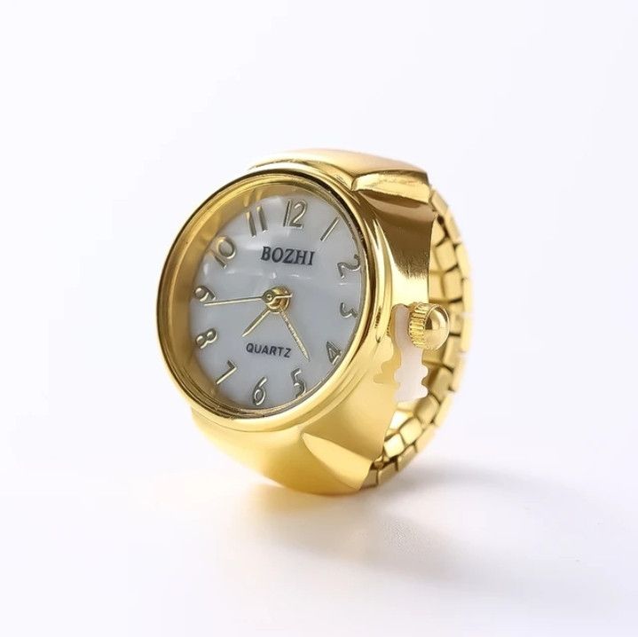 Jewelry y2k 2000s vintage retro silver tone watch ring square face Size ONE SIZE - 2 Thumbnail