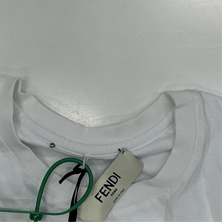 Fendi Fendi Letter Print Crew Neck T-Shirt for Women -2507 Size S / US 4 / IT 40 - 3 Thumbnail