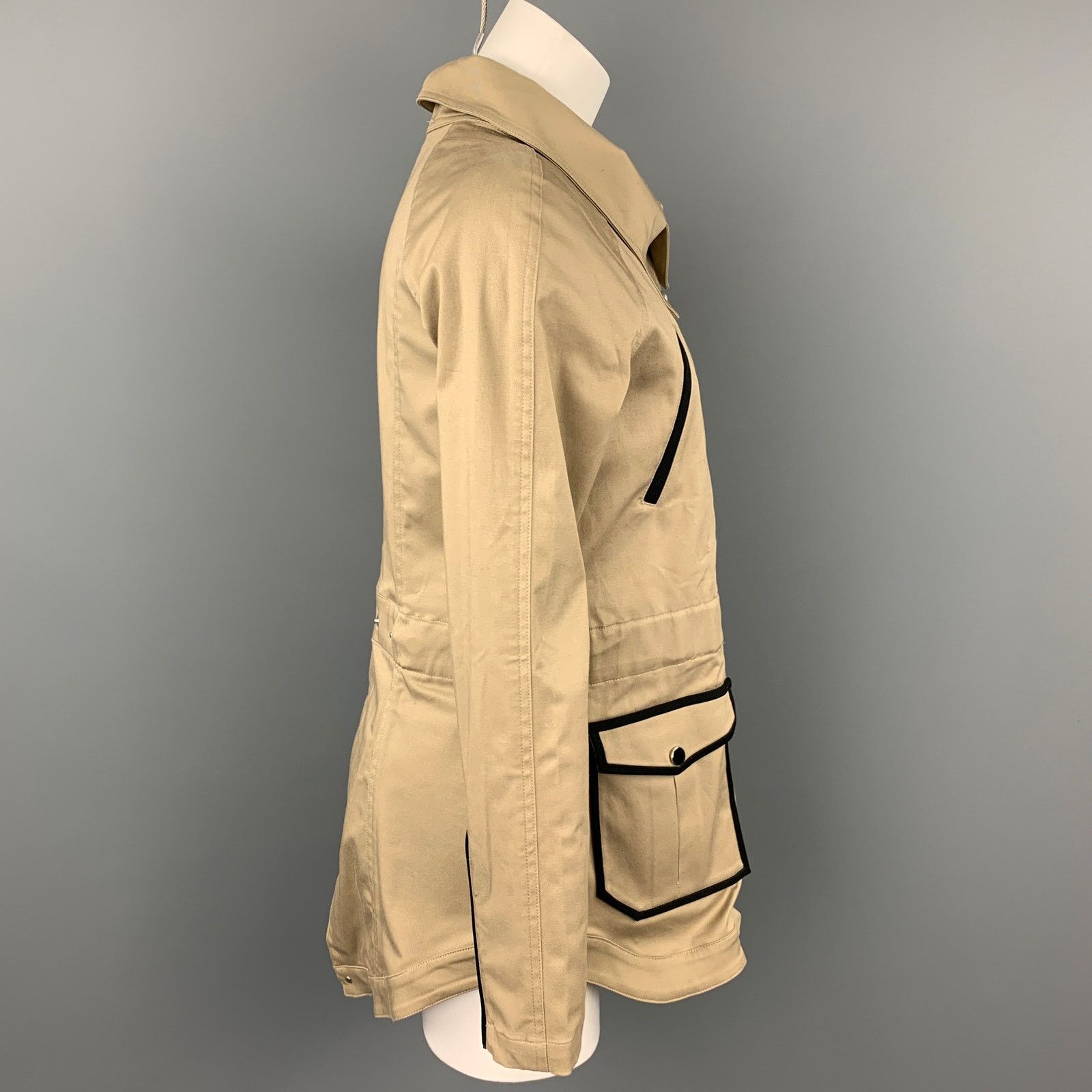 Veronica Beard VERONICA BEARD Size 4 Khaki Cotton / Polyurethane Jacket Size S / US 4 / IT 40 - 3 Thumbnail