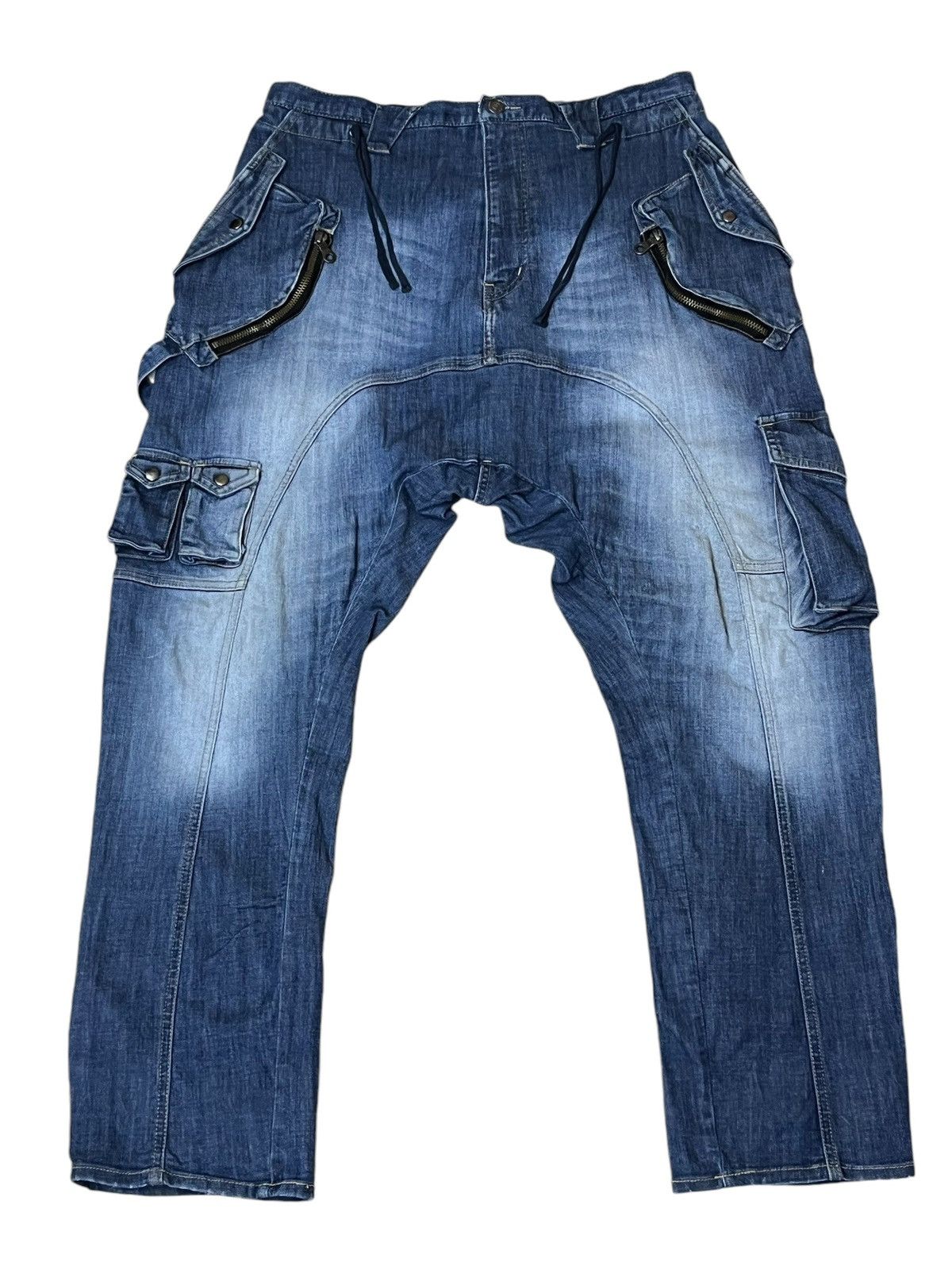 PPFM SICK🔥JAPANESE BRAND PPFM DROP CROTCH MULTIPOCKET JEANS Size US 33 - 1 Thumbnail