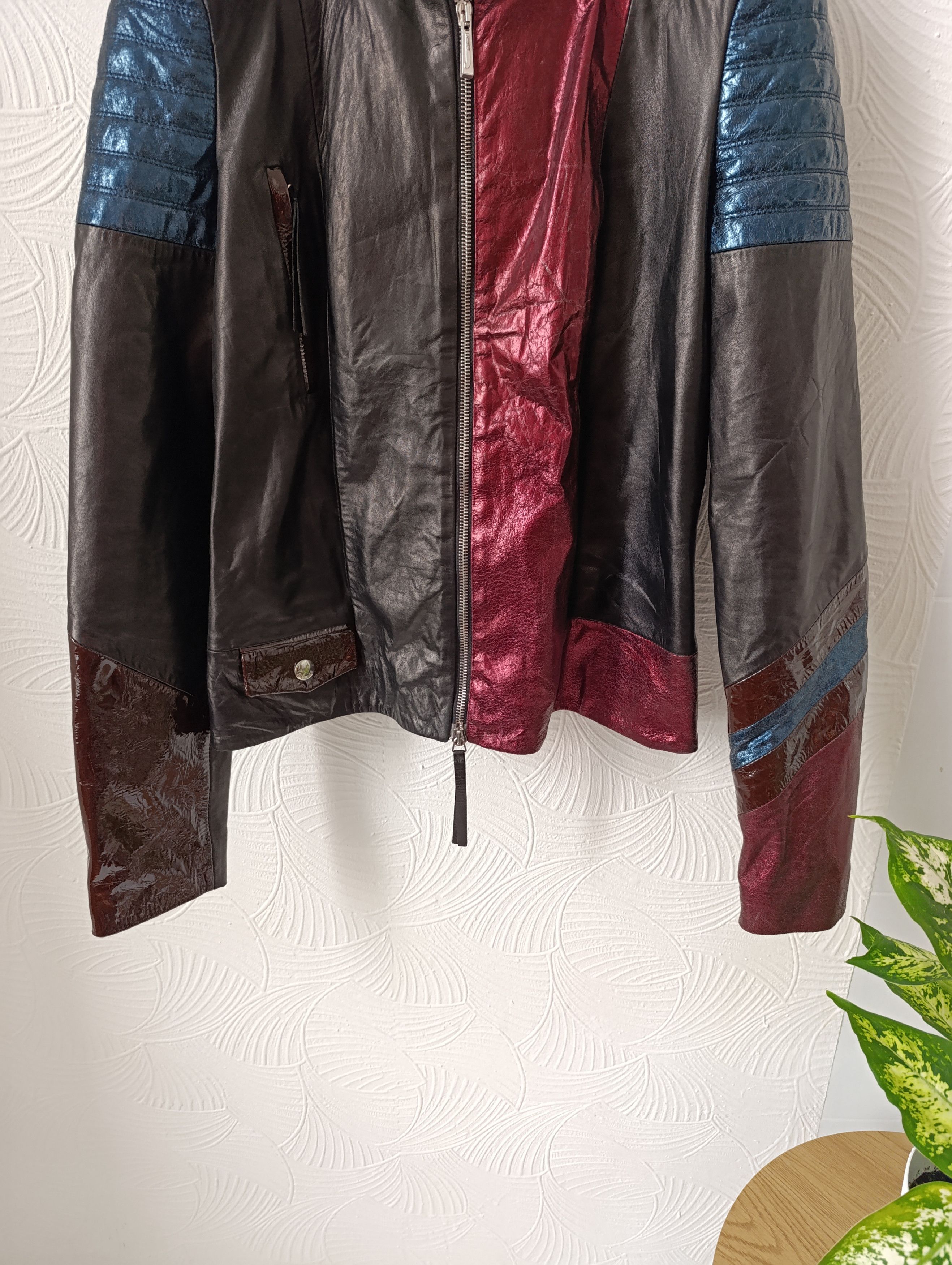Just Cavalli JUST ROBERTO CAVALLI COUTURE 2013 LEATHER BIKER JACKET Size XL / US 12-14 / IT 48-50 - 3 Thumbnail
