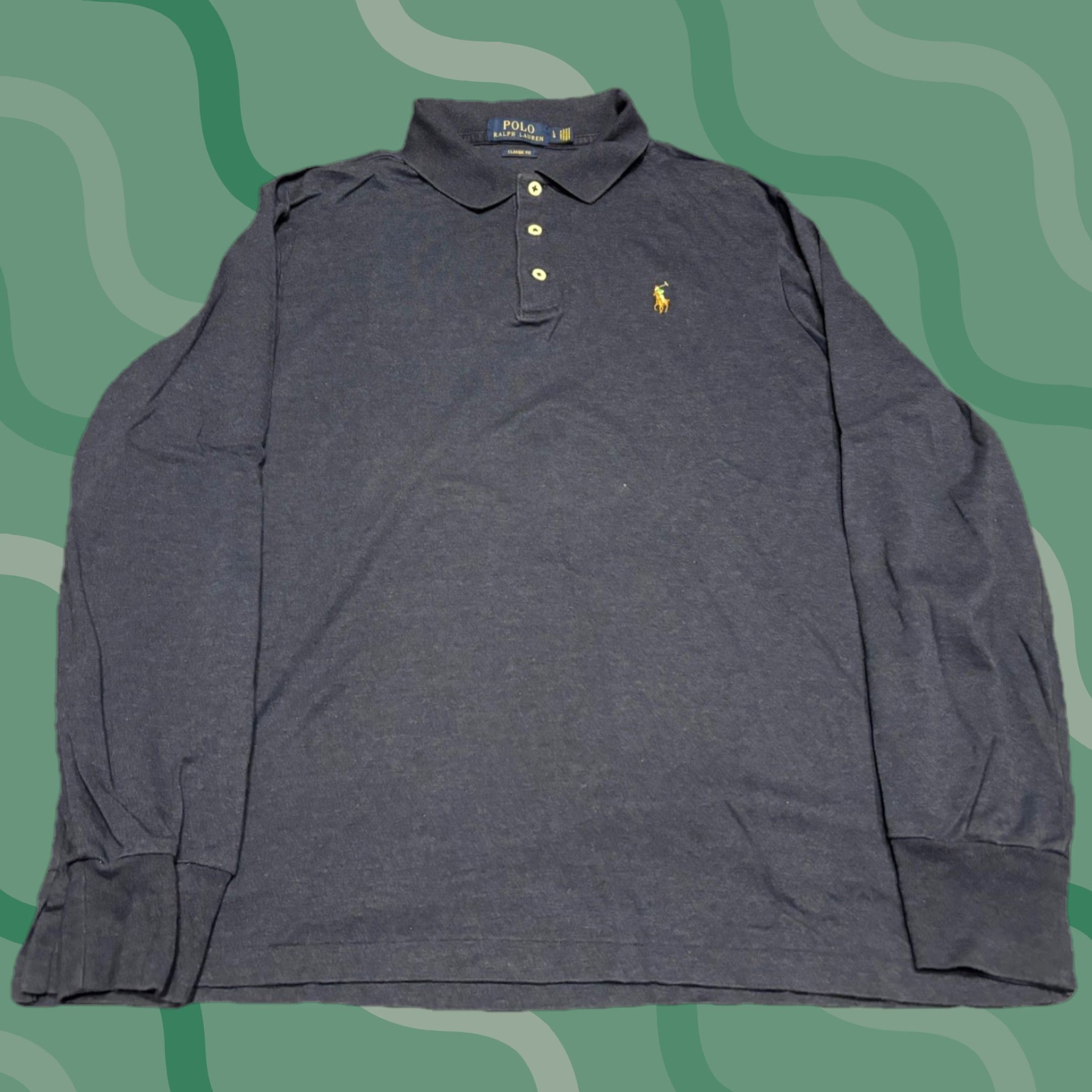 Polo Ralph Lauren VINTAGE Polo Ralph Lauren Long Sleeve Polo Shirt Mens L Blue Large Soft! L7 Size US L / EU 52-54 / 3 - 1 Thumbnail