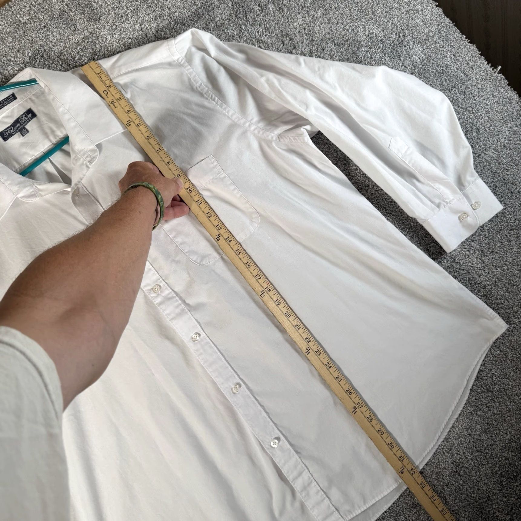 Vintage Falcon Bay Button Up Shirt Size 19 35/36 Big Classic Business Casual Minimalist Shirt Mens Big & Tall White Cotton-Blend Poplin Long Sleeve Size US XXL / EU 58 / 5 - 2 Thumbnail
