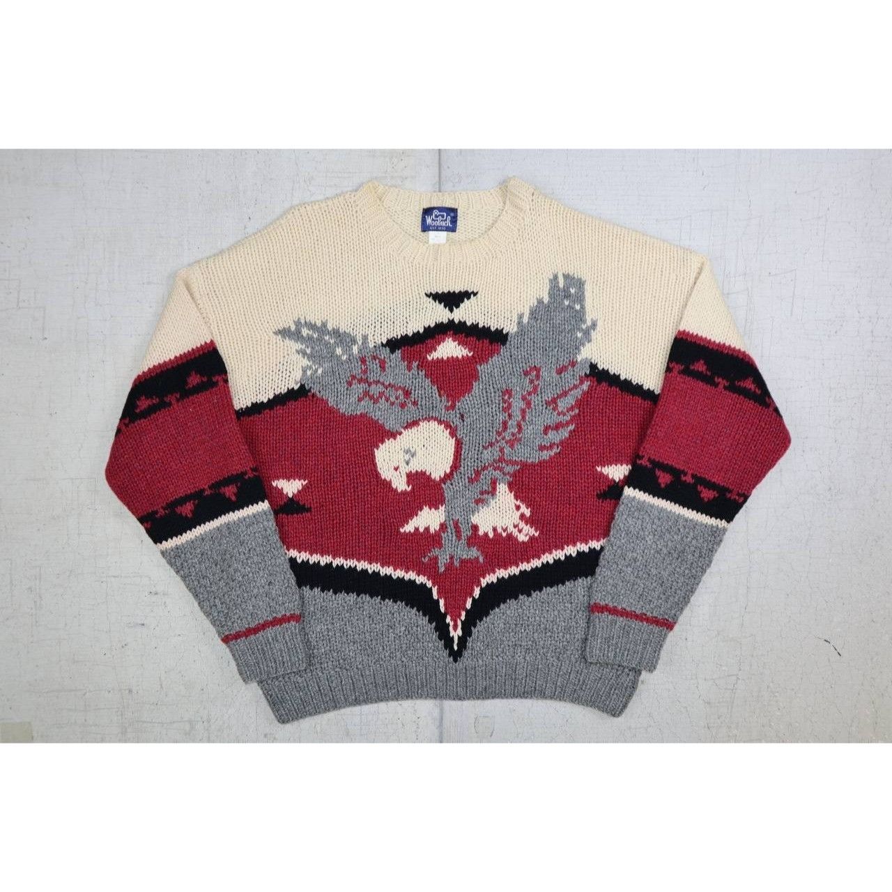80s Woolrich Eagle Knit Sweater Men's XL Vintage Pullover