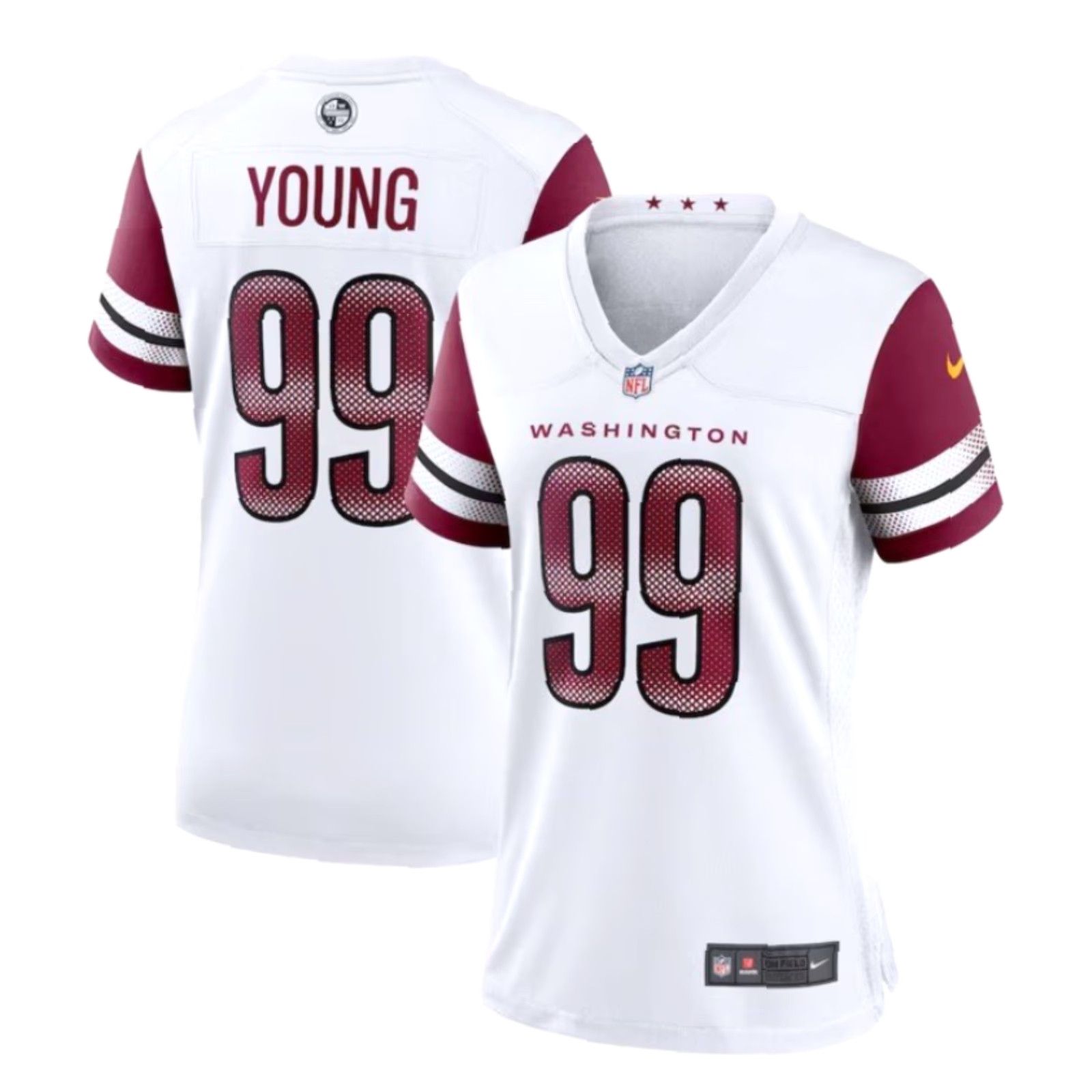 Nike Nike Vapor Women Jersey Washington Commanders #99 Chase Young V-Neck Sleeveless White S Size S / US 4 / IT 40 - 6 Thumbnail