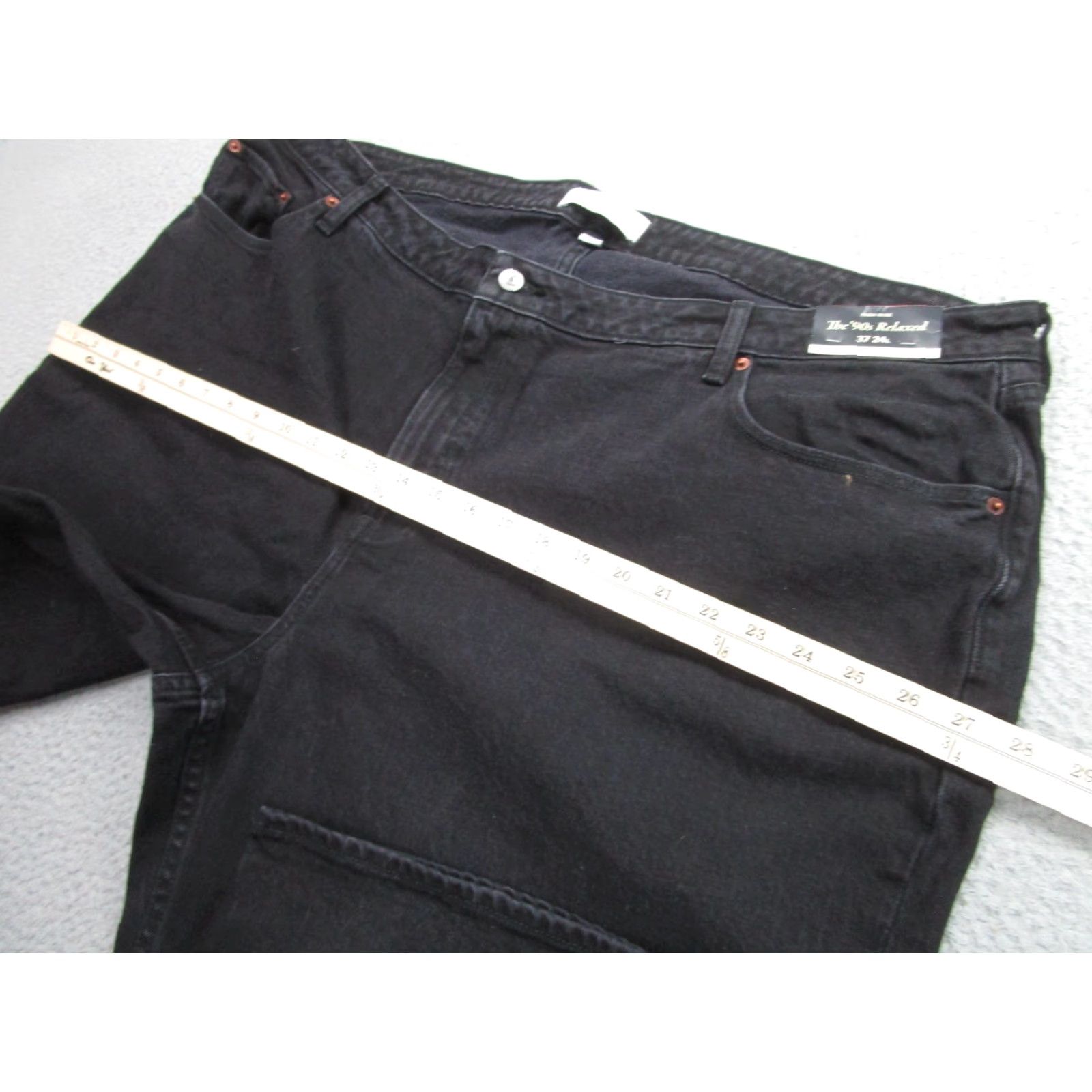 Abercrombie & Fitch Abercrombie & Fitch High Rise Jeans Womens 24/37 Black Straight Relaxed Curve Love 90s Size 42" / US 20 - 6 Thumbnail