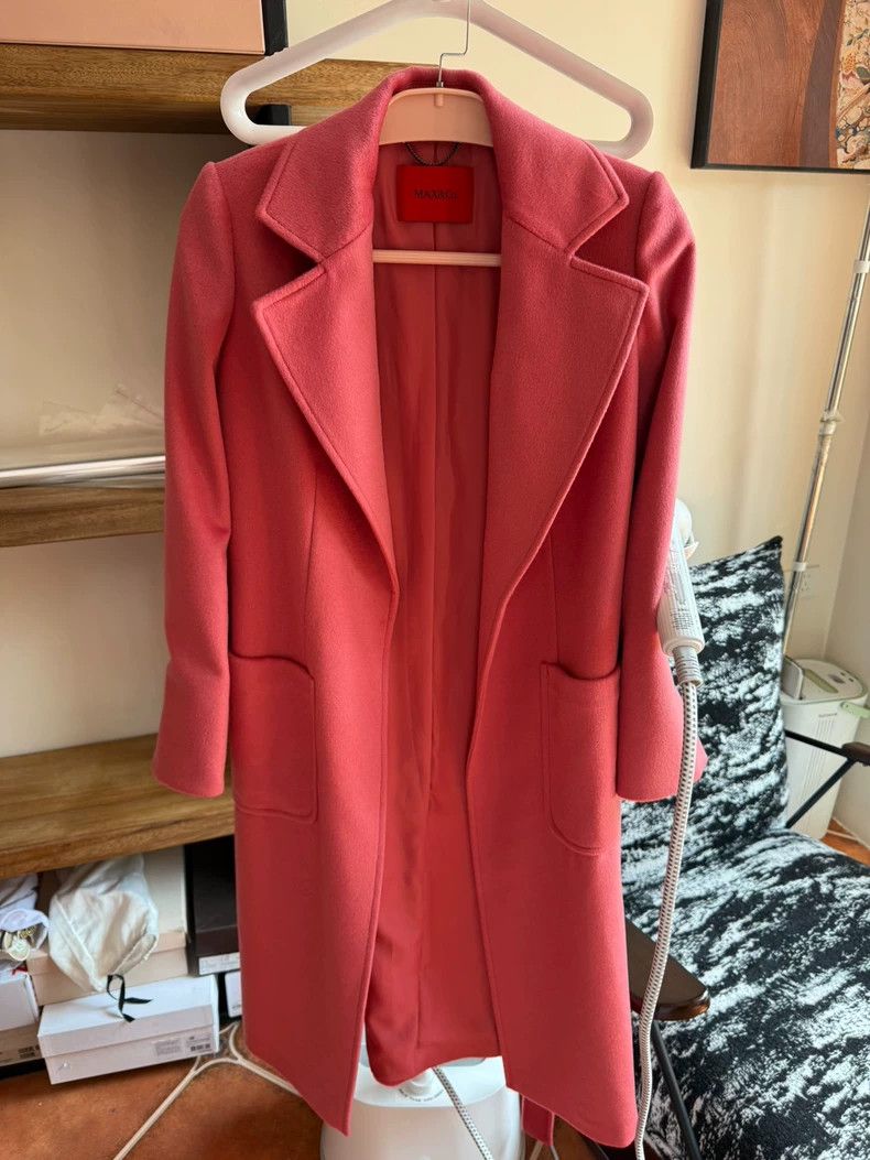 Max Mara Max Mara Duplex pink wool coat Size L / US 10 / IT 46 - 1 Thumbnail