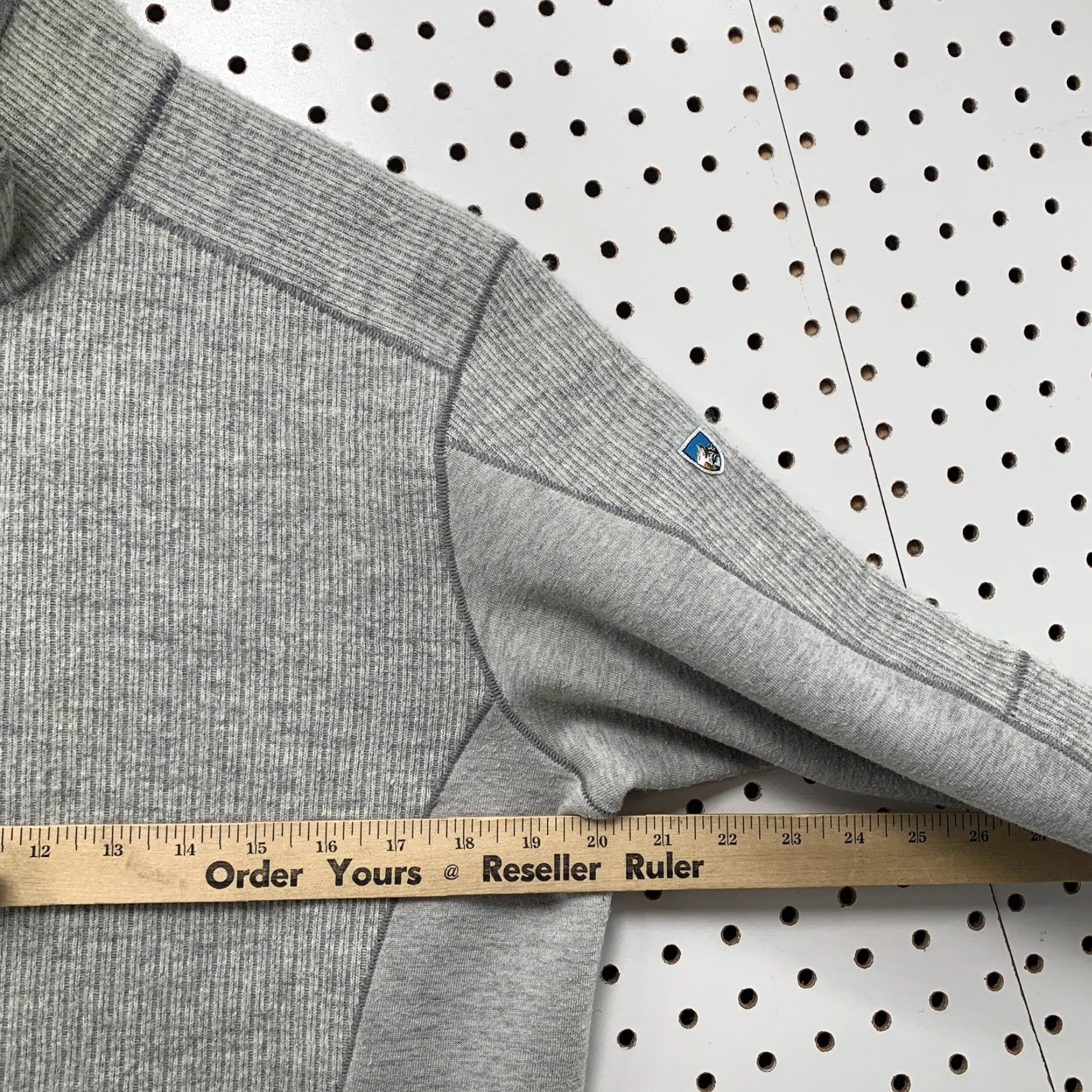 Vintage Kuhl Pullover Sweater 1/4 Zip Womens Medium Long Sleeve Mens Medium Gray 1/4 Zip Knit Fleece Casual Winter Spring Fall Regular Shirt Mens Womens Size M / US 6-8 / IT 42-44 - 7 Thumbnail